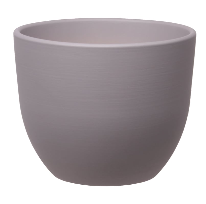 Doniczka ceramiczna Baryłka śr.22 cm szara eko