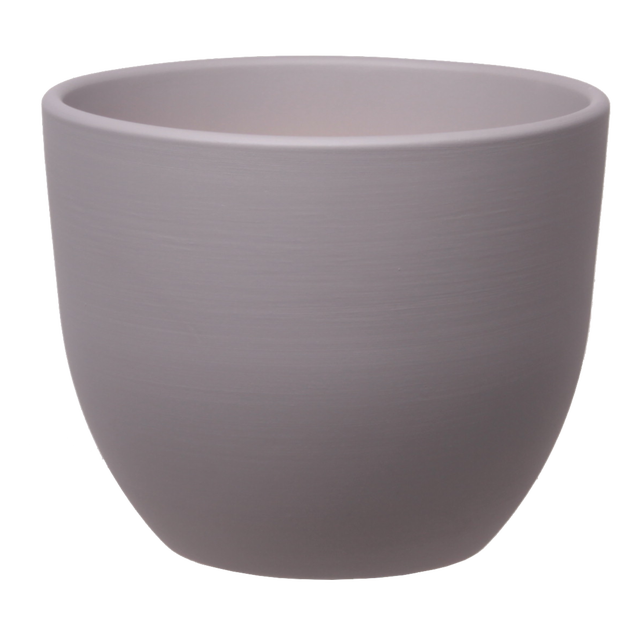 Doniczka ceramiczna Baryłka śr.22 cm szara eko