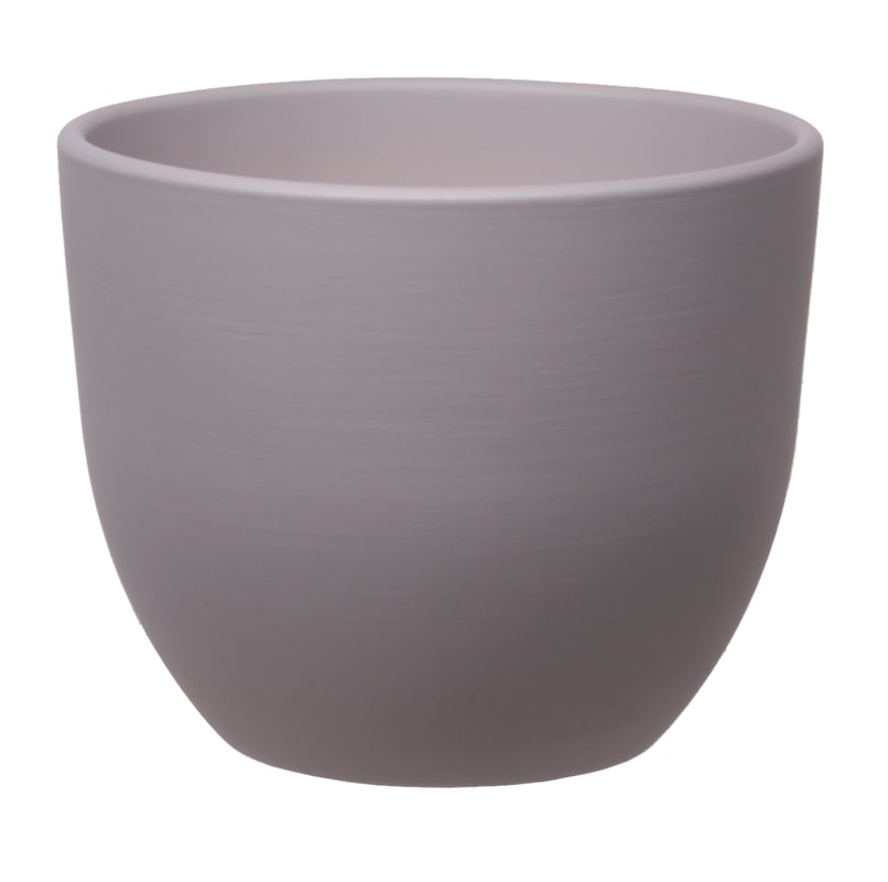 Doniczka ceramiczna Baryłka śr.19 cm szara eko