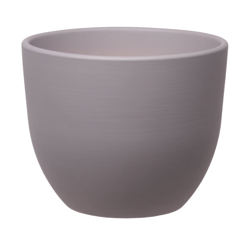 Doniczka ceramiczna Baryłka śr.16 cm szara eko