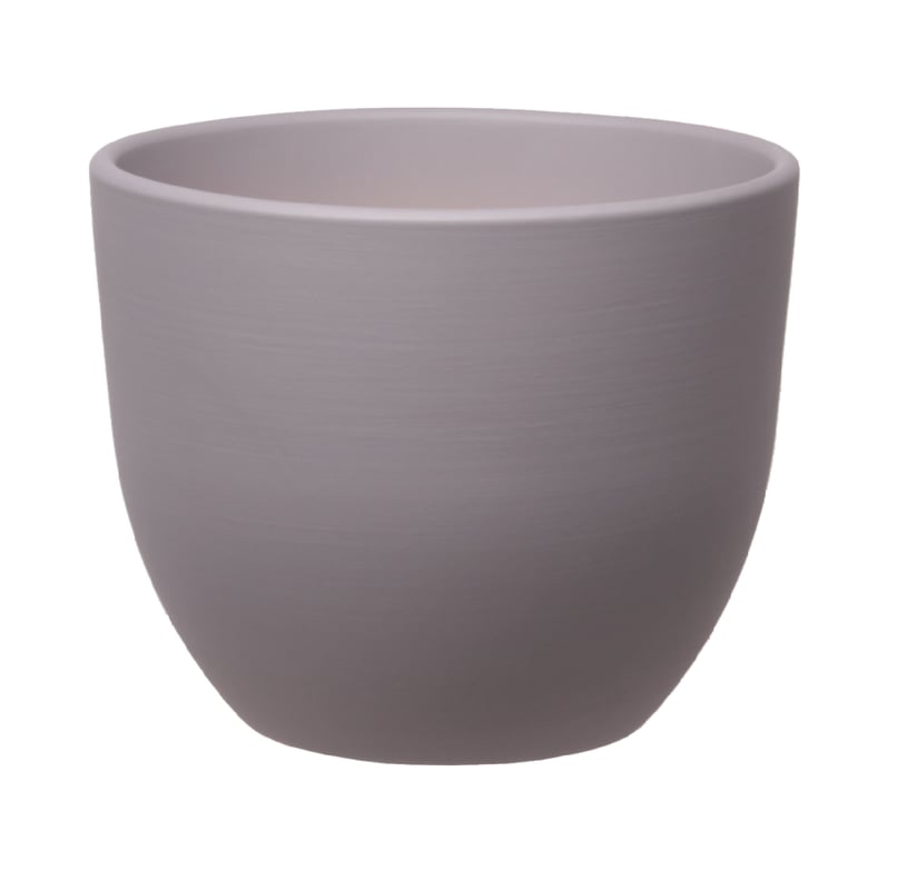 Doniczka ceramiczna Baryłka śr.13 cm szara eko