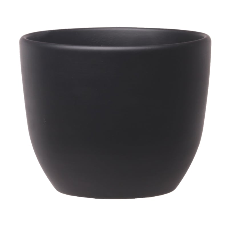 Doniczka ceramiczna Baryłka śr.13 cm czarna eko