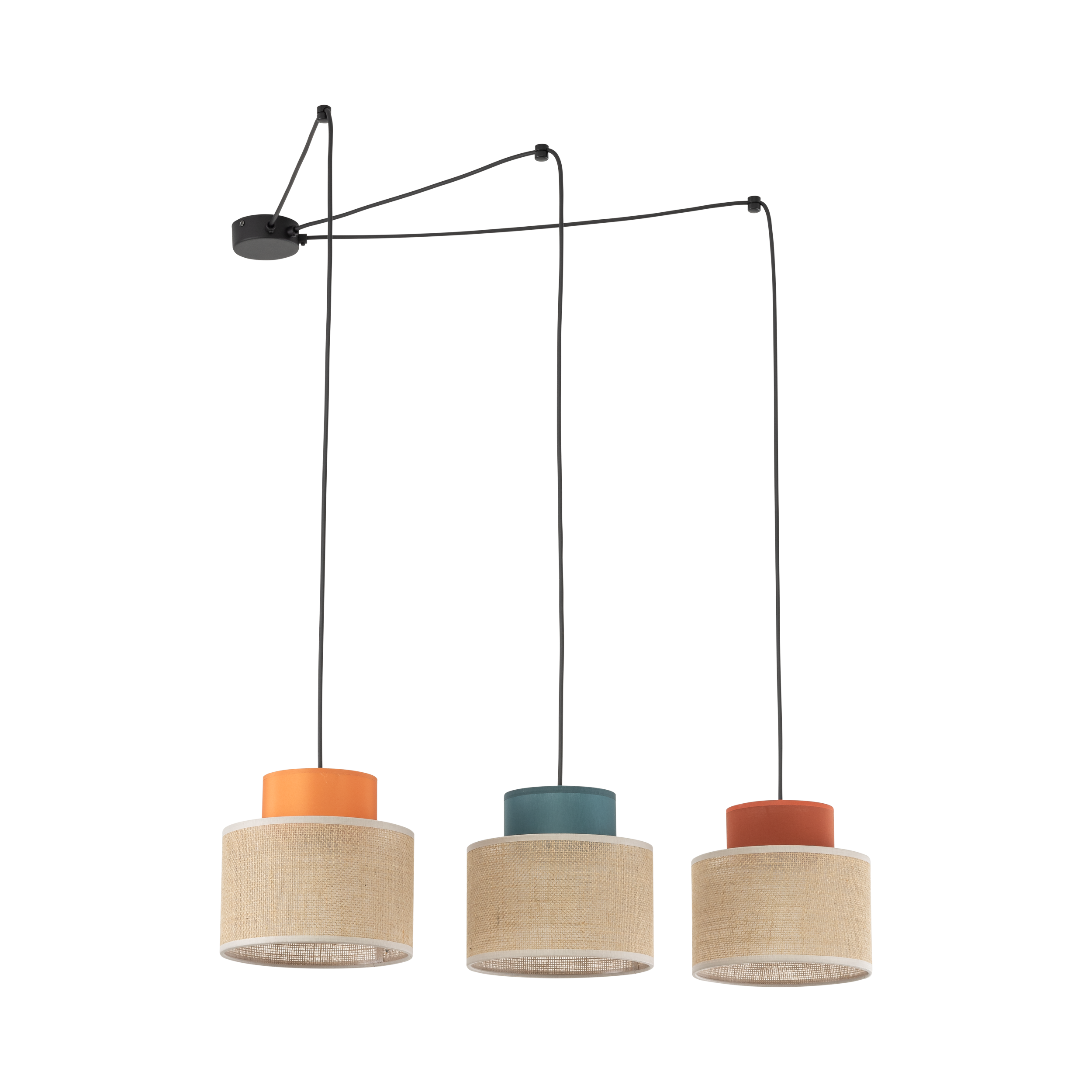 Lampa wisząca Duo juta 3 x E27 Tk Lighting