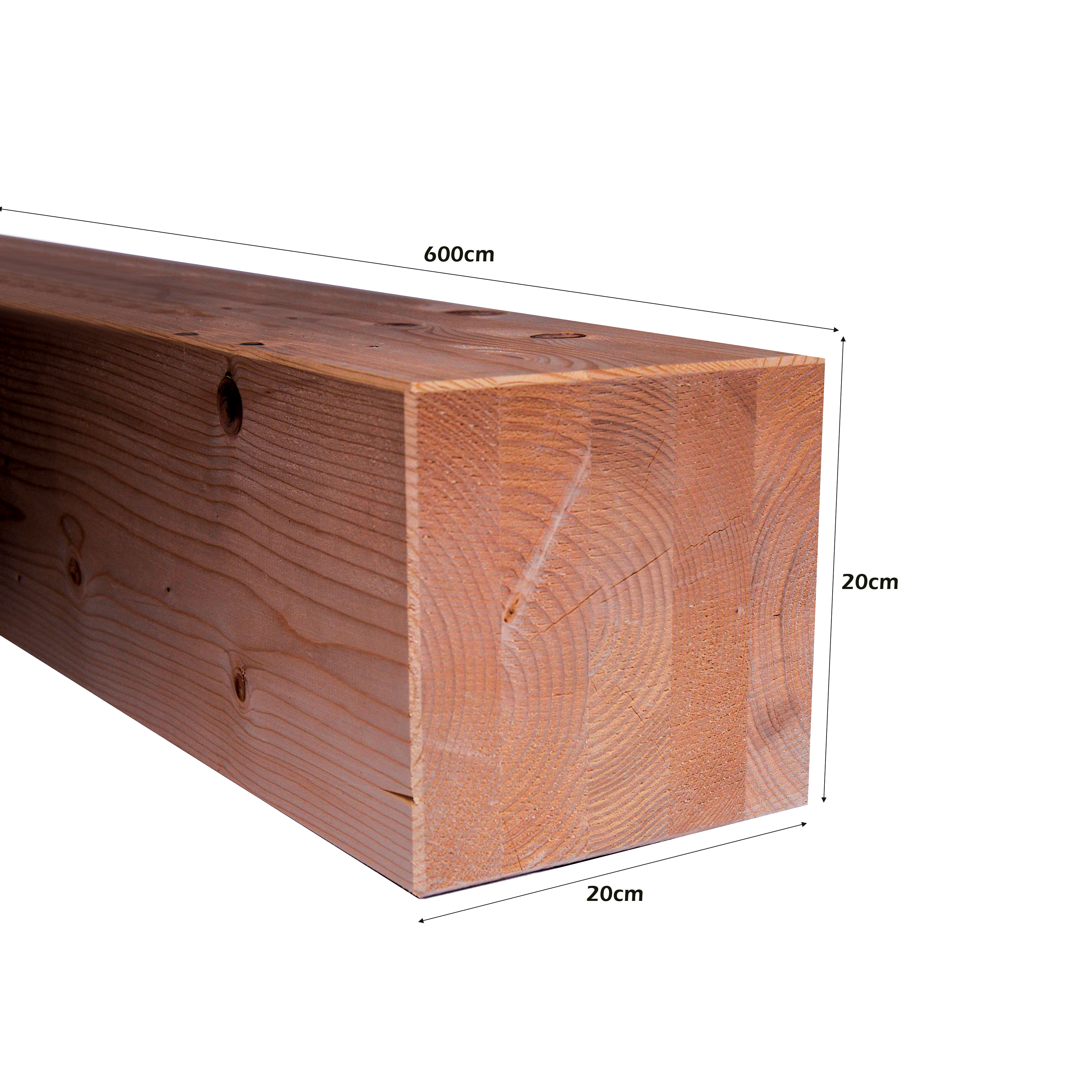 Trave In Legno Abete Piallato Massello 8x20 Cm | Varie Lunghezze Da 100 A 300 Cm | Ideale Per Pergole, Gazebo E Coperture | Certificazione PEFC