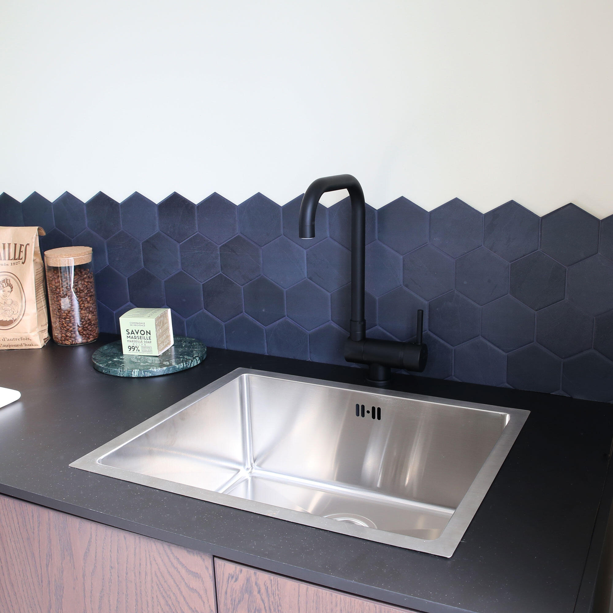 Mitigeur de cuisine rabattable ESSEBAGNO New Oslo noir - 3