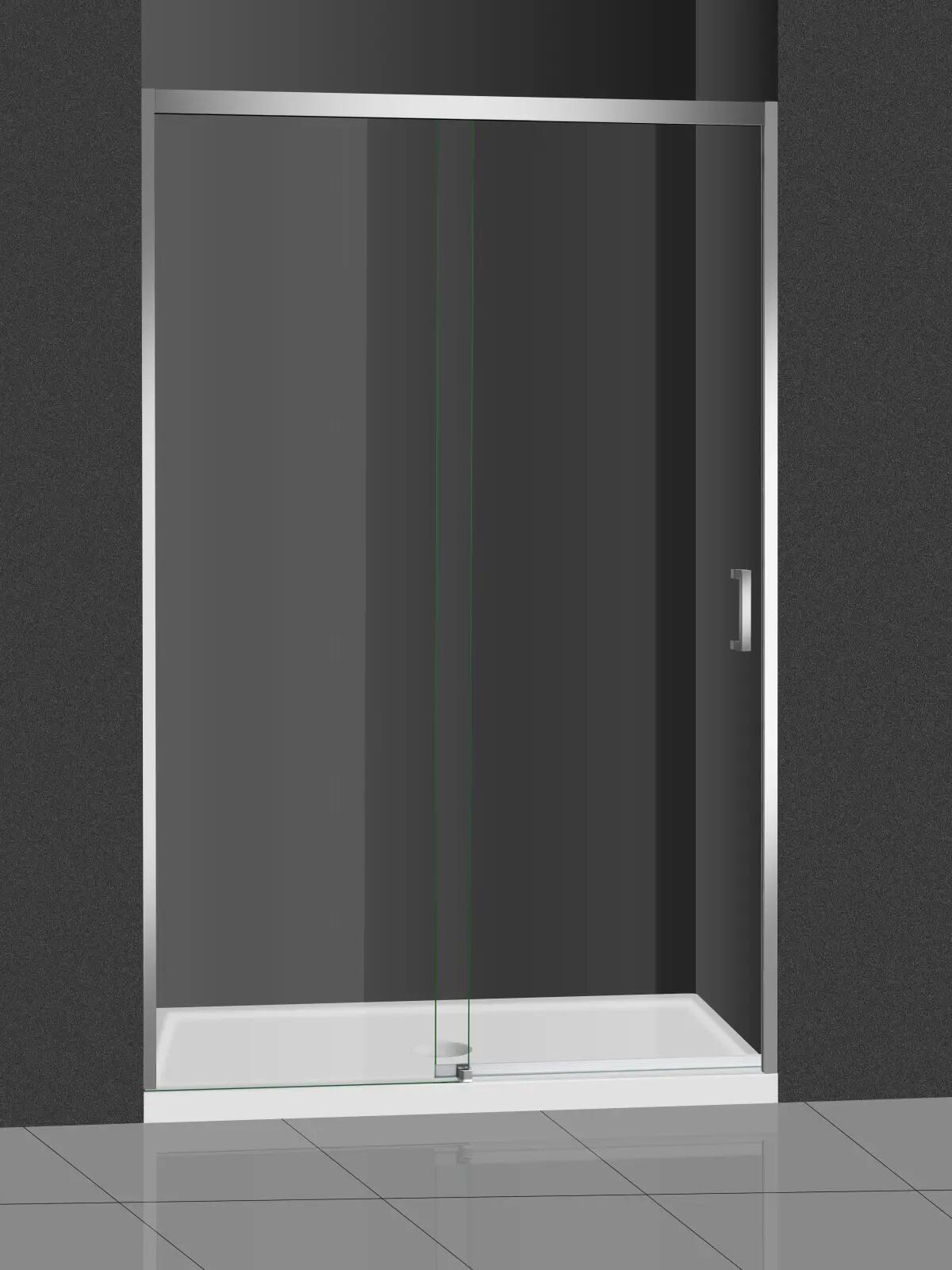 Mampara de ducha frontal corredera transparente lib perfil cromo (99-101)x195 cm