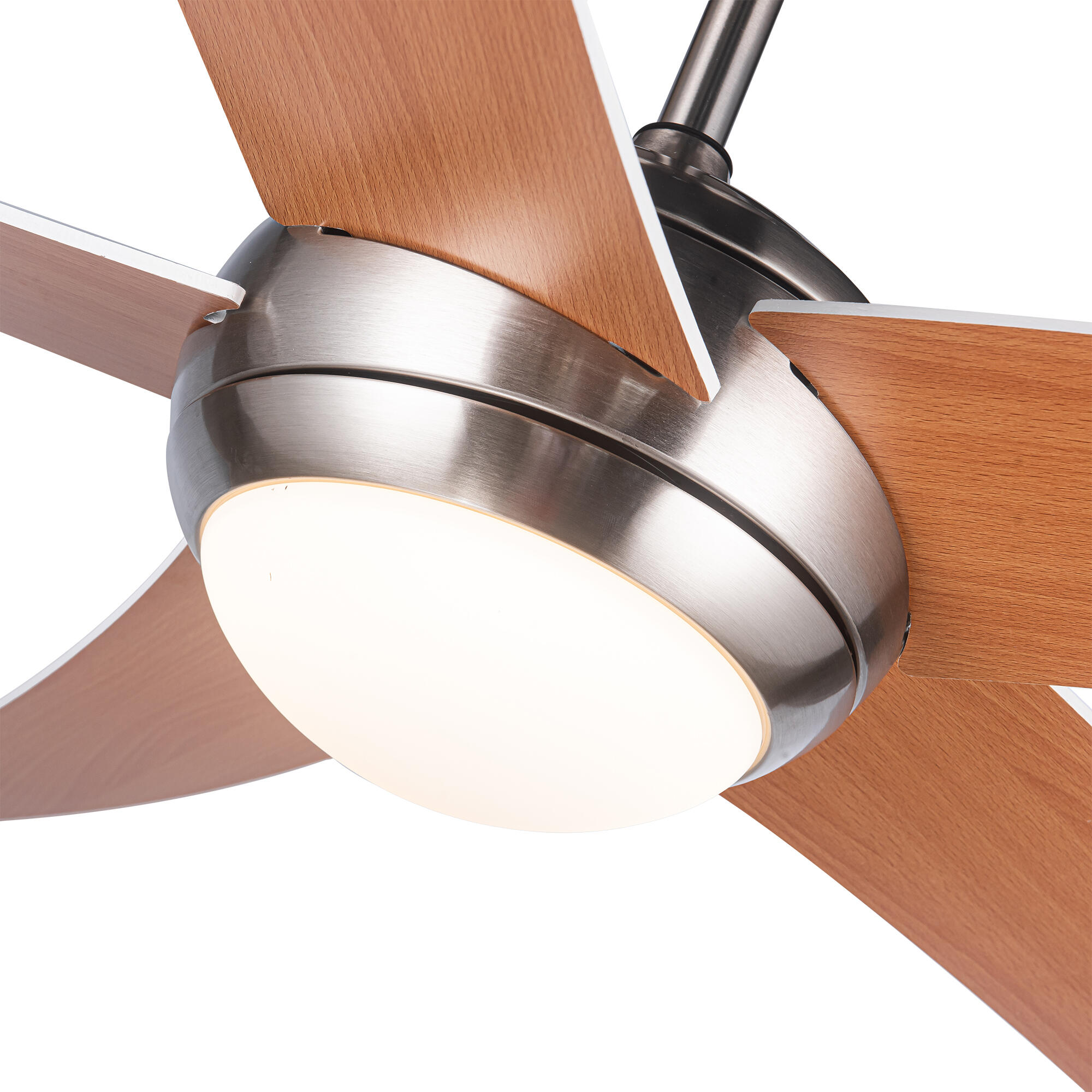 Ventilador de techo con luz motor DC Ragnar níquel 132 cm - 15