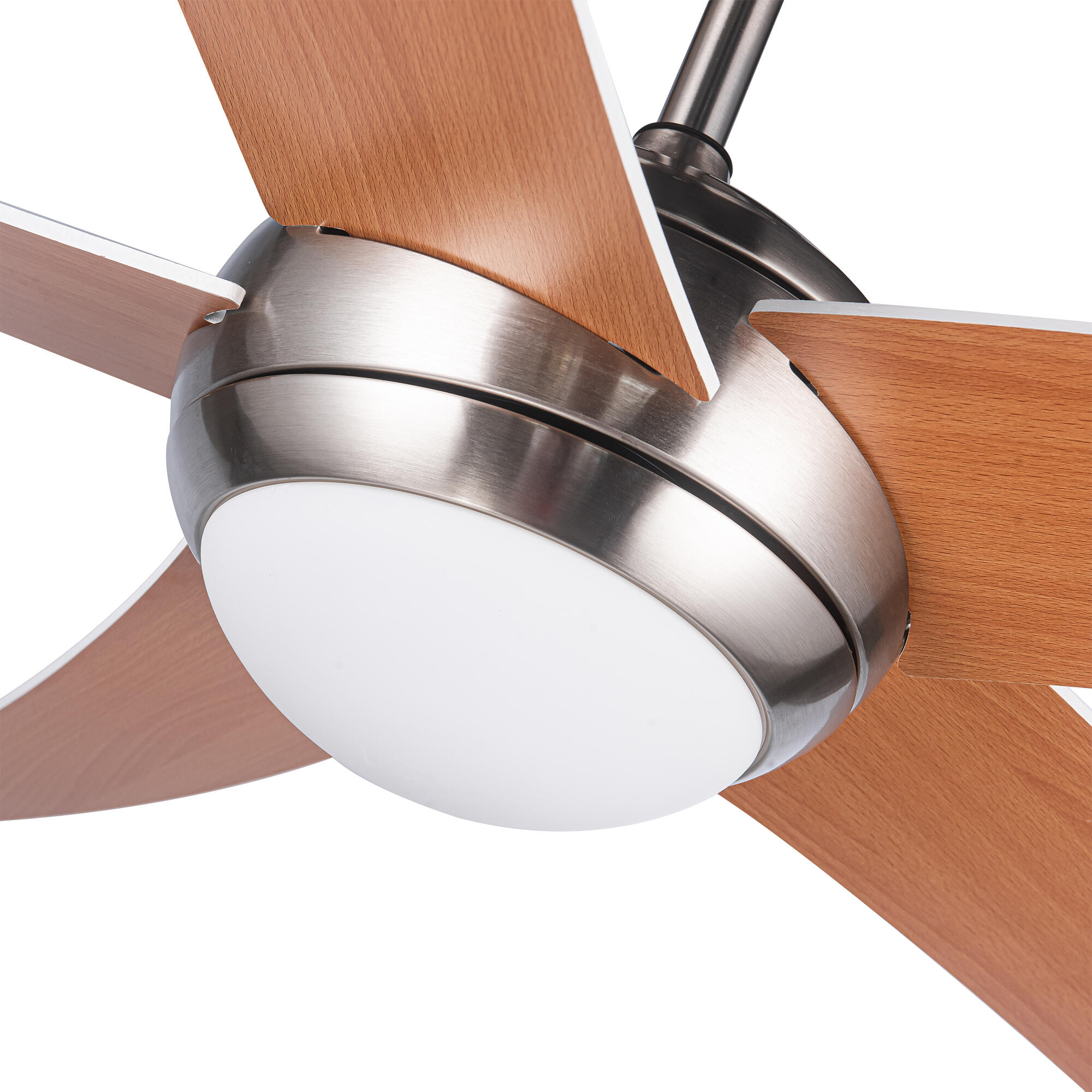 Ventilador de techo con luz motor DC Ragnar níquel 132 cm - 6