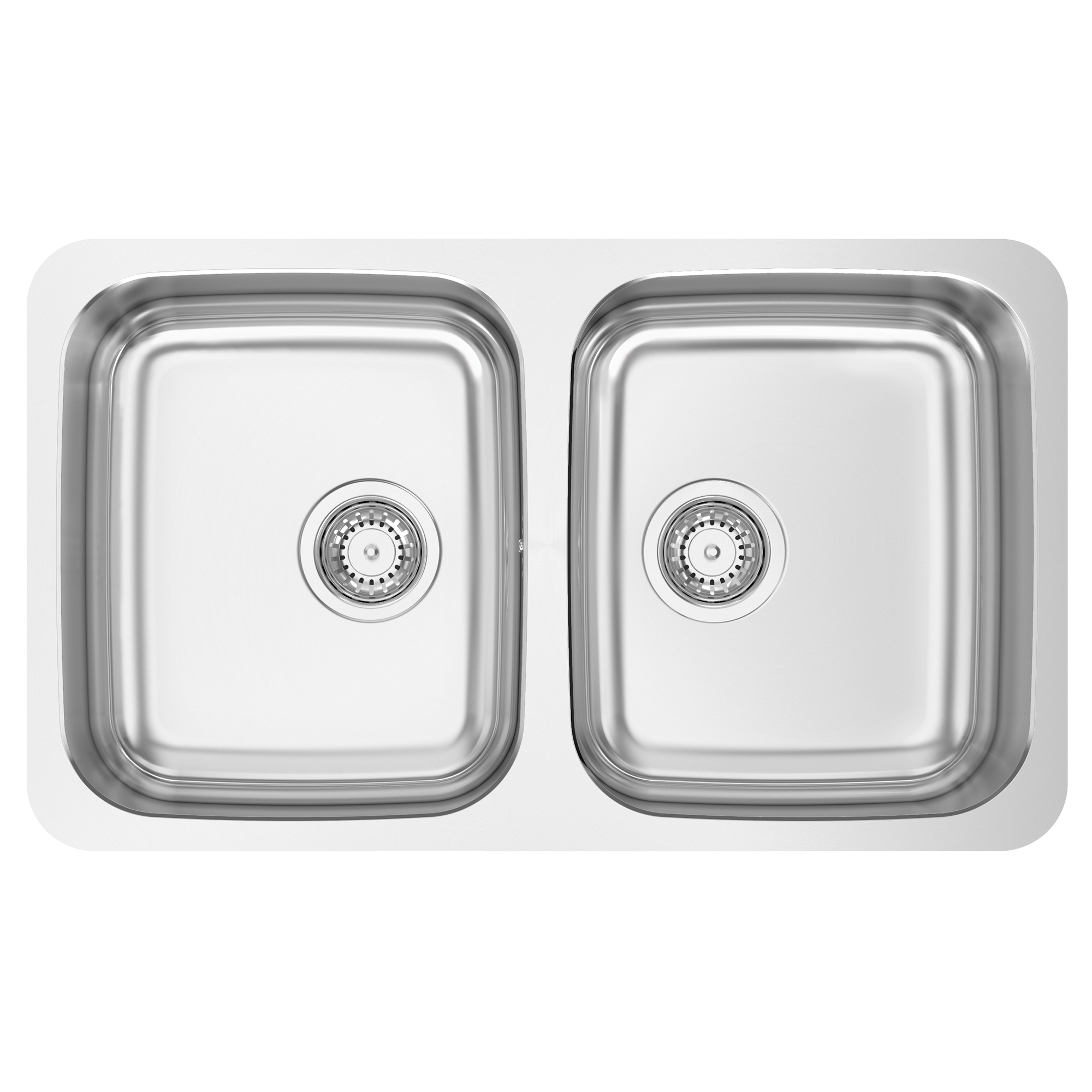 Fregadero de acero inox redondo rodi duo 80 45 x 76.5 cm