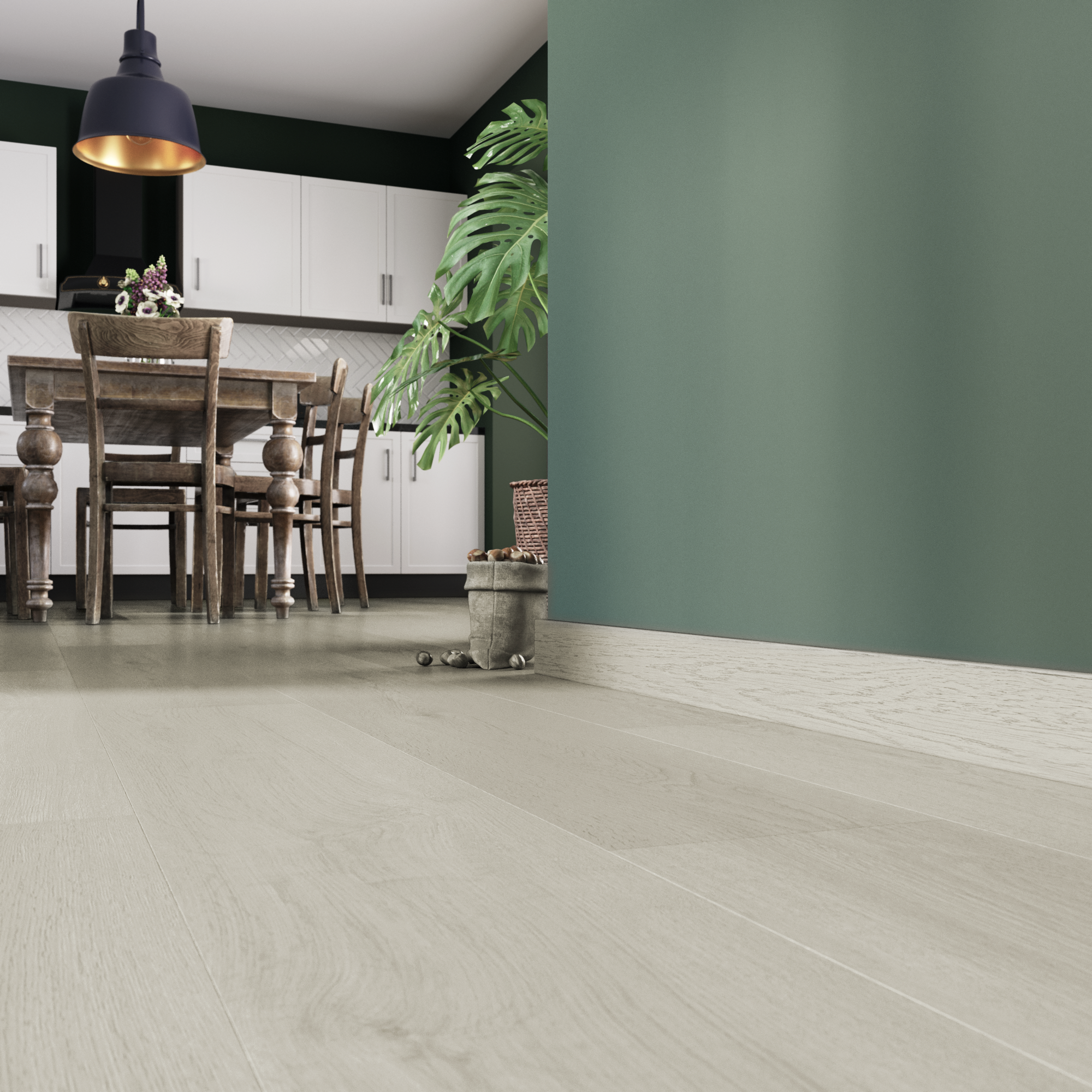 Battiscopa con passacavo STIQ XL 810 WOOD DECOR 015 ARTENS in polistirene argento Sp 15 mm x H 8 x L 240 cm / 2.4 m - 2