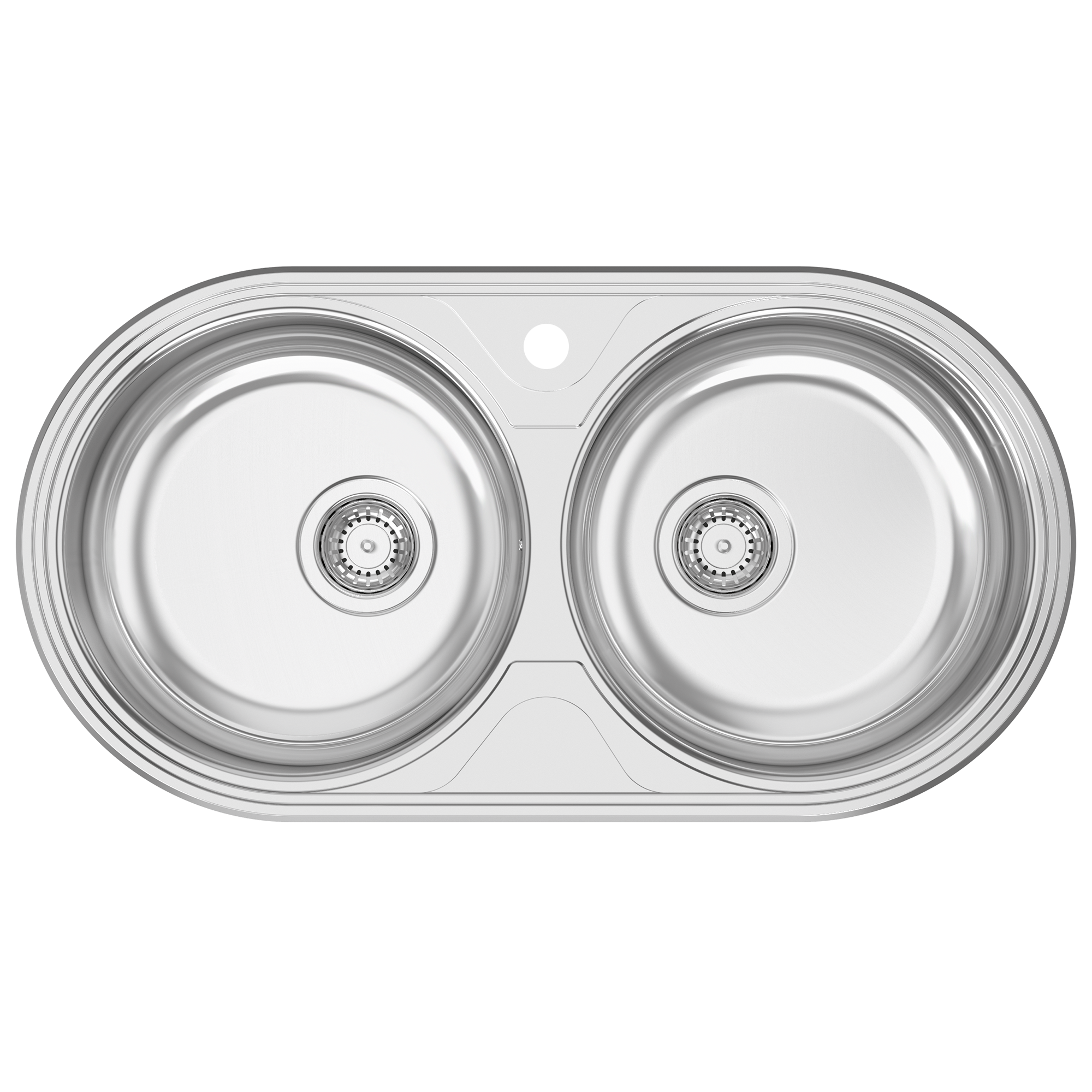 Fregadero de acero inox rodi dueto 44.4 x 84.7 x 16 cm