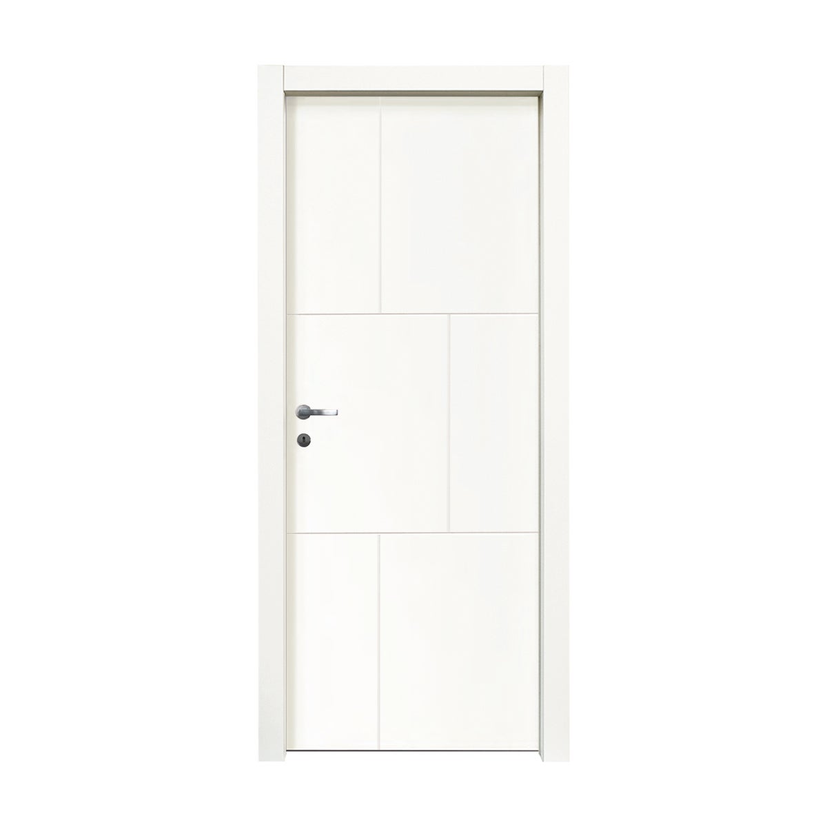 Porta interna a battente in legno, L 70 x H 210 cm, bianca, apertura reversibile ELEGANCE - 3