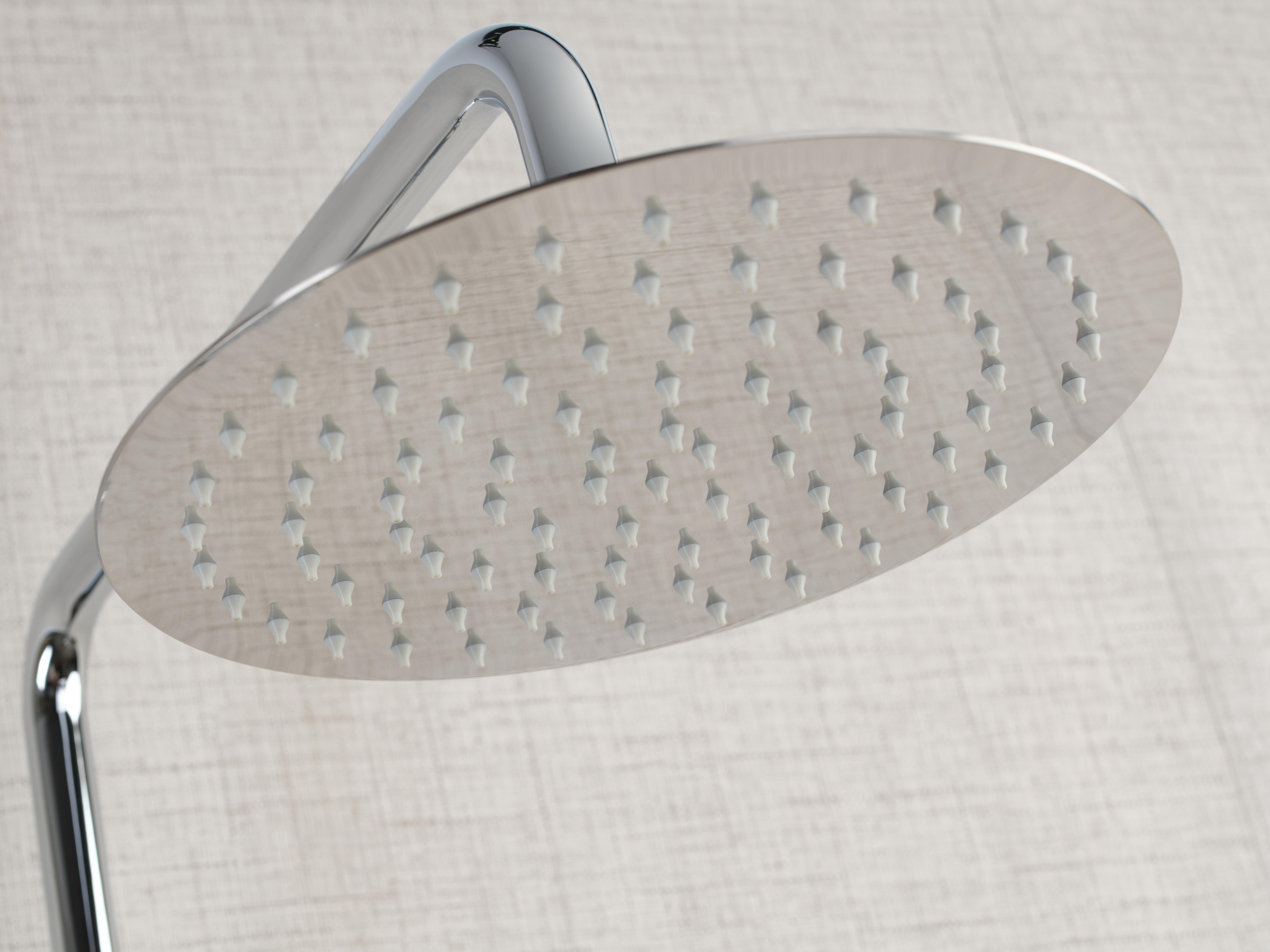 Columna de ducha con grifo Monomando STROHM TEKA Ethika Cromo Brillo Rociador 25 Redondo extraplano Barra extensible Sistema antical Con ahorro de agua - 18