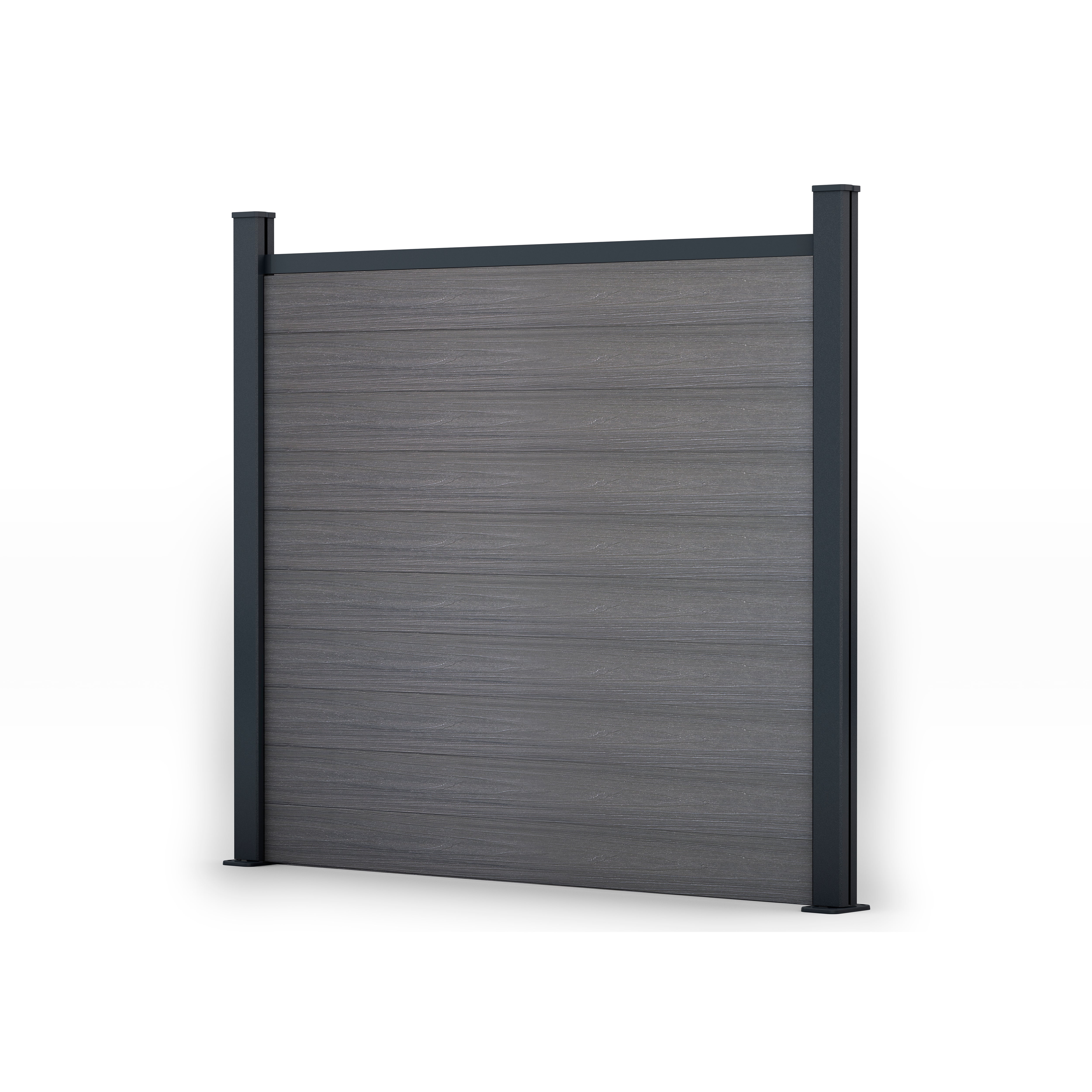 Poste para valla de aluminio gris de 2 m