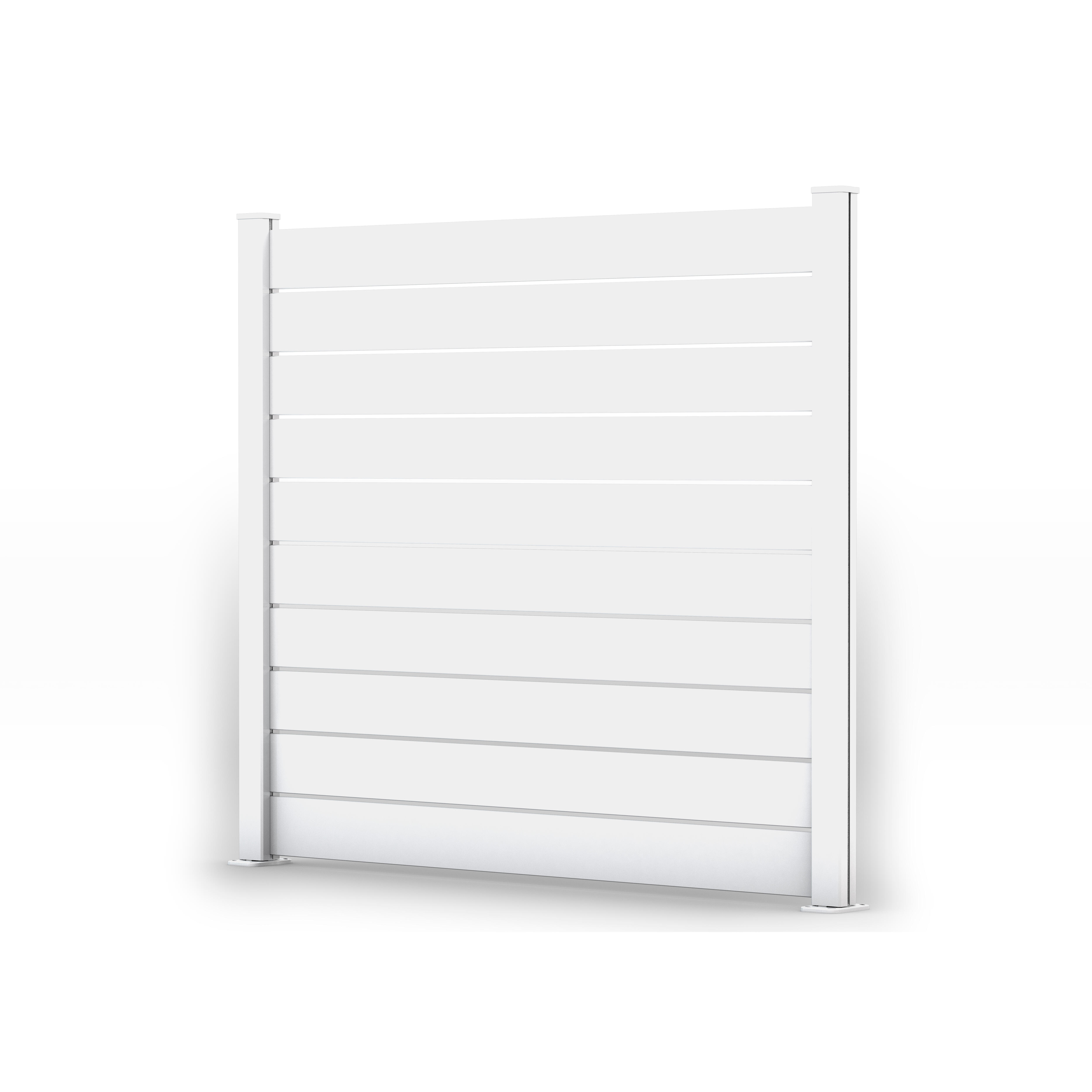 Poste para valla de aluminio blanco de 2 m