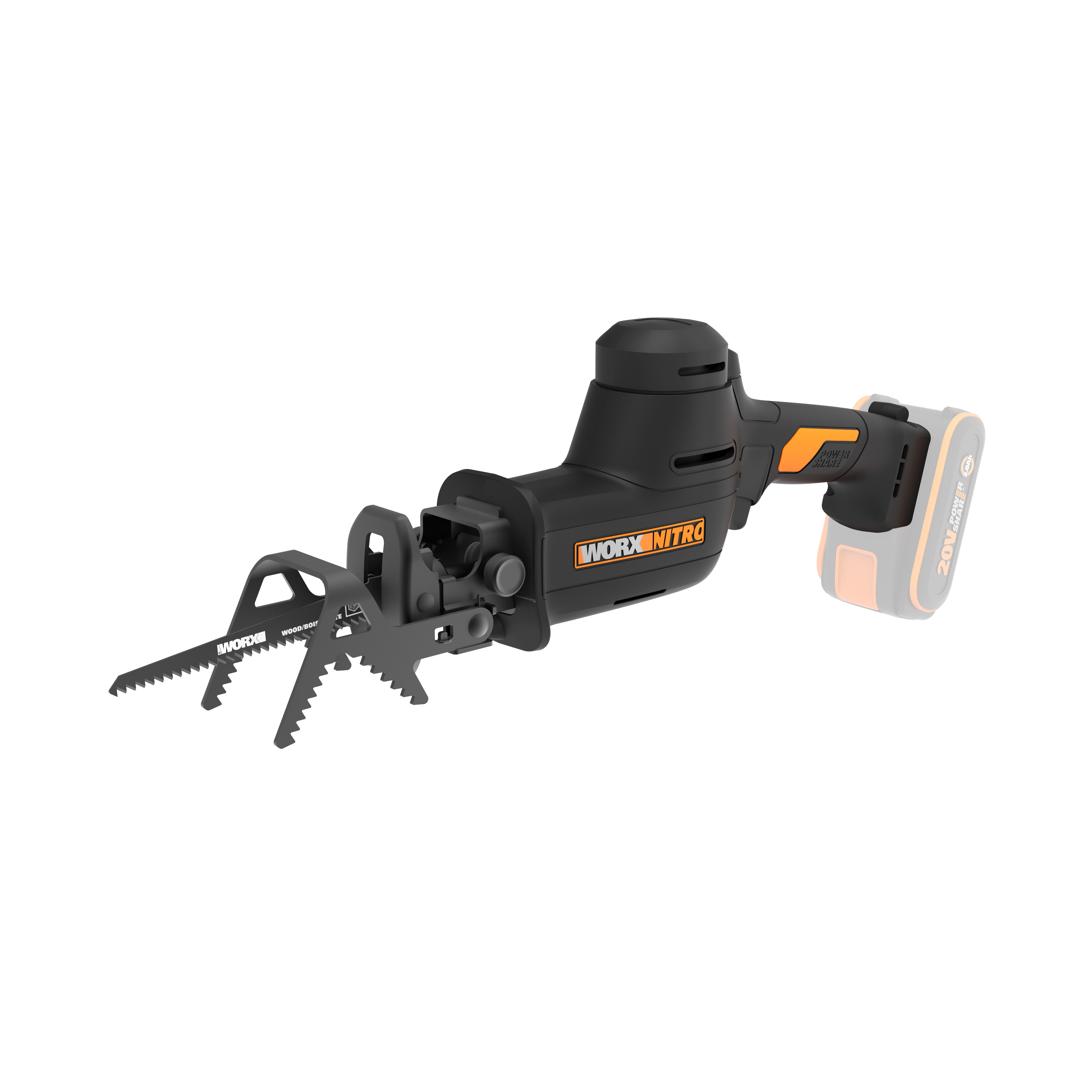 Cortasetos de batería worx worx 20v 26 cm longitud de cuchilla