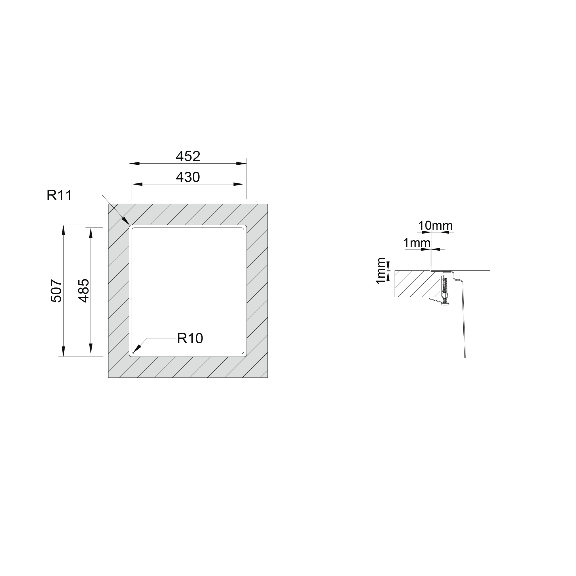 Fregadero 1 Seno sobre encimera Cascais 40 DELINIA - 3
