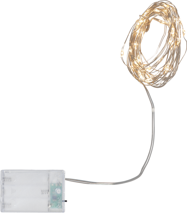 Guirlande LED, Dew Drop, L.400 cm, argenté, blanc chaud, EGLO