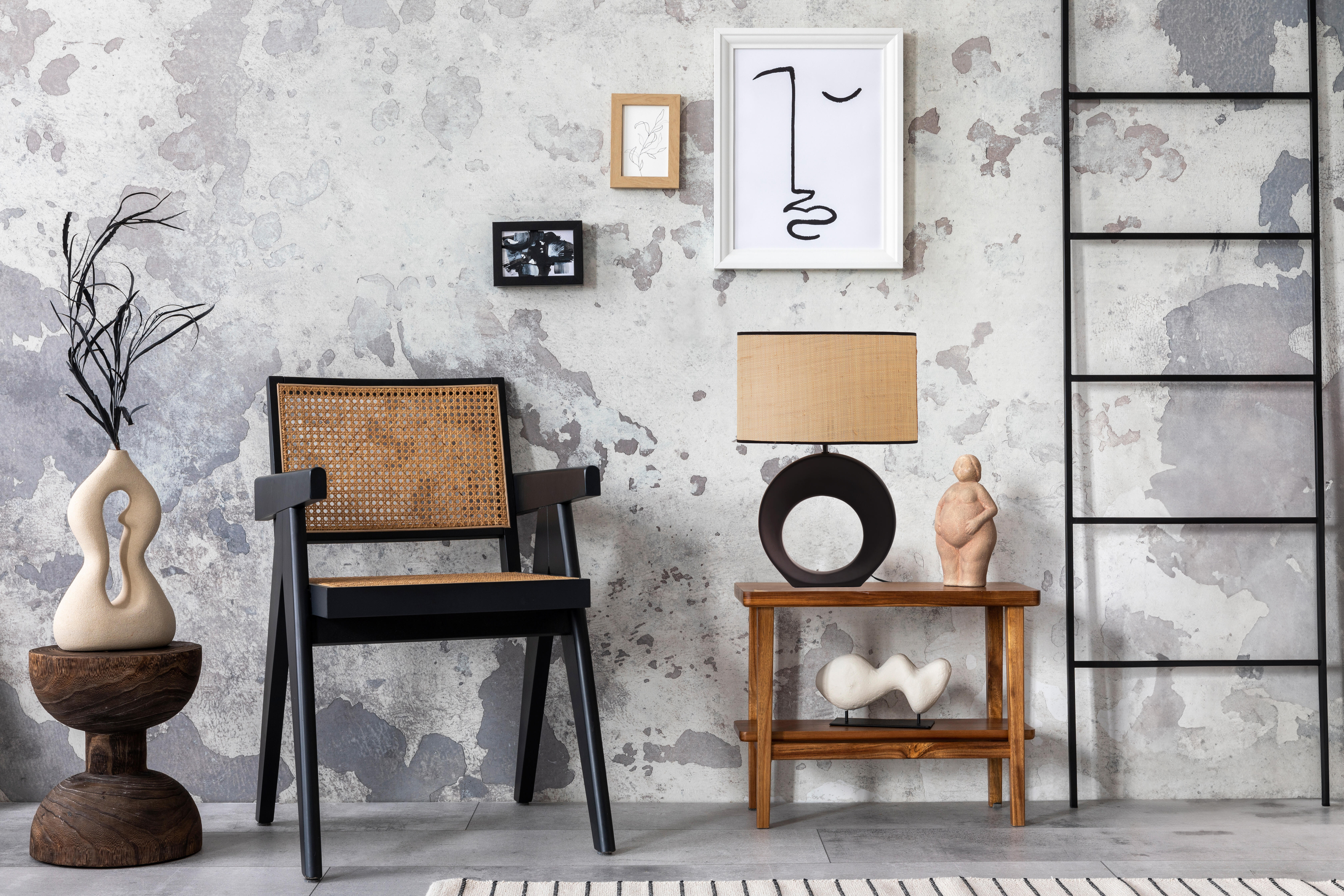 Lampe Anori, céramique, jaune, H.60 cm, E27 - 2