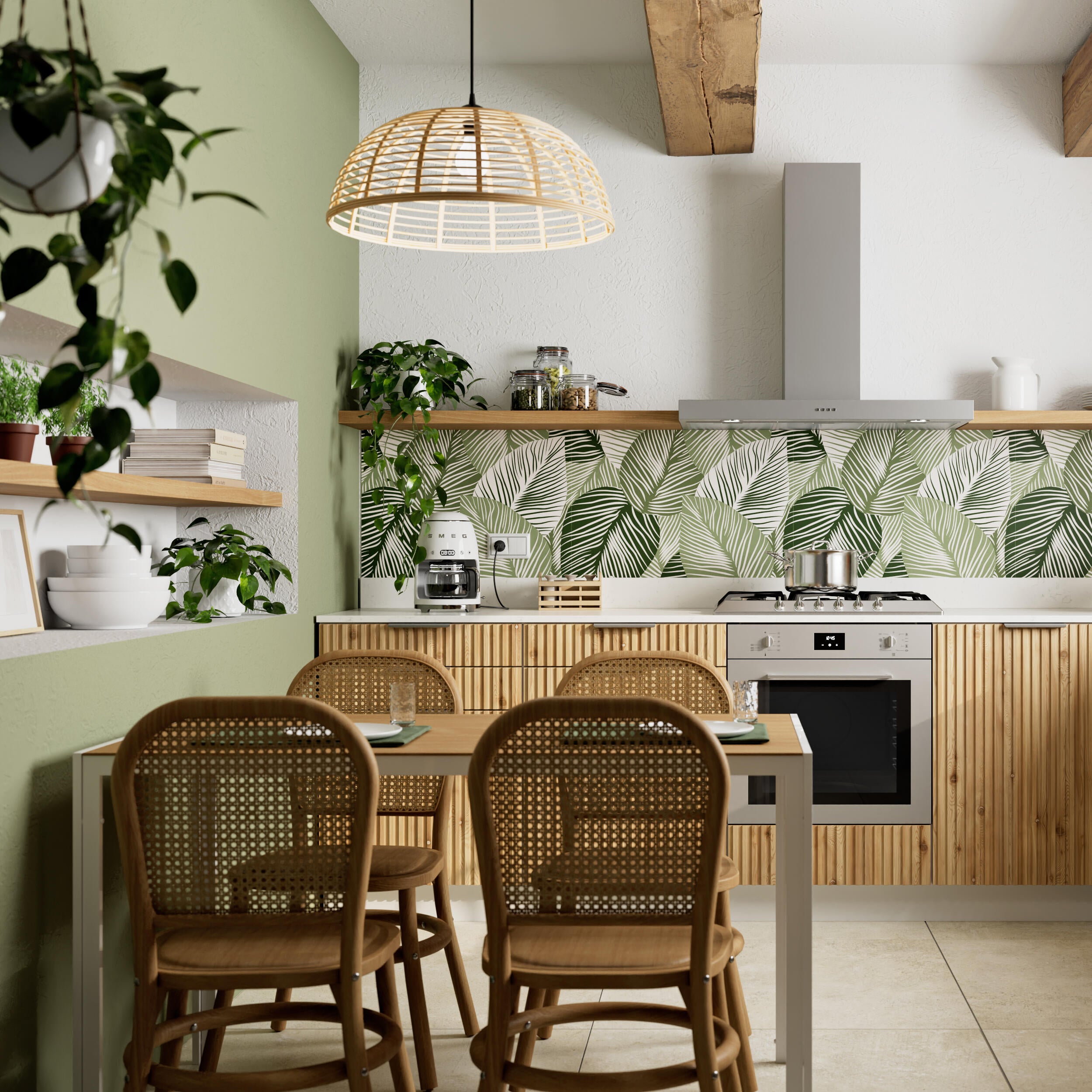 Pittura per interni per parete e soffitto super lavabile, LUXENS monomano verde forest 3 opaco, 2.5 L - 5