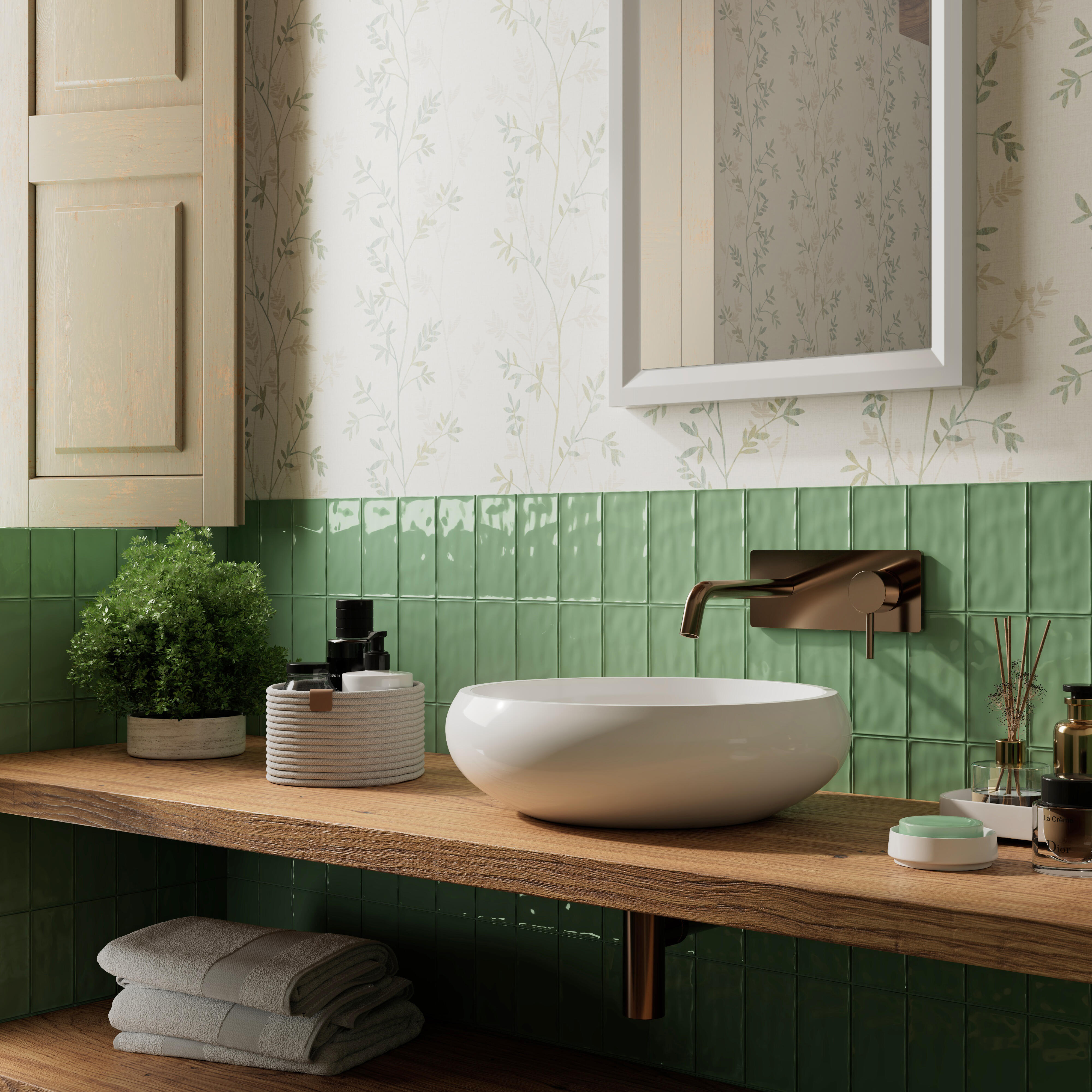 Carta da parati E Foglie verde, 53 cm x 10 m - 4