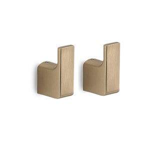 KeyMet - Ganci Appendiabiti da Parete, 10 Pezzi Ottone Antico