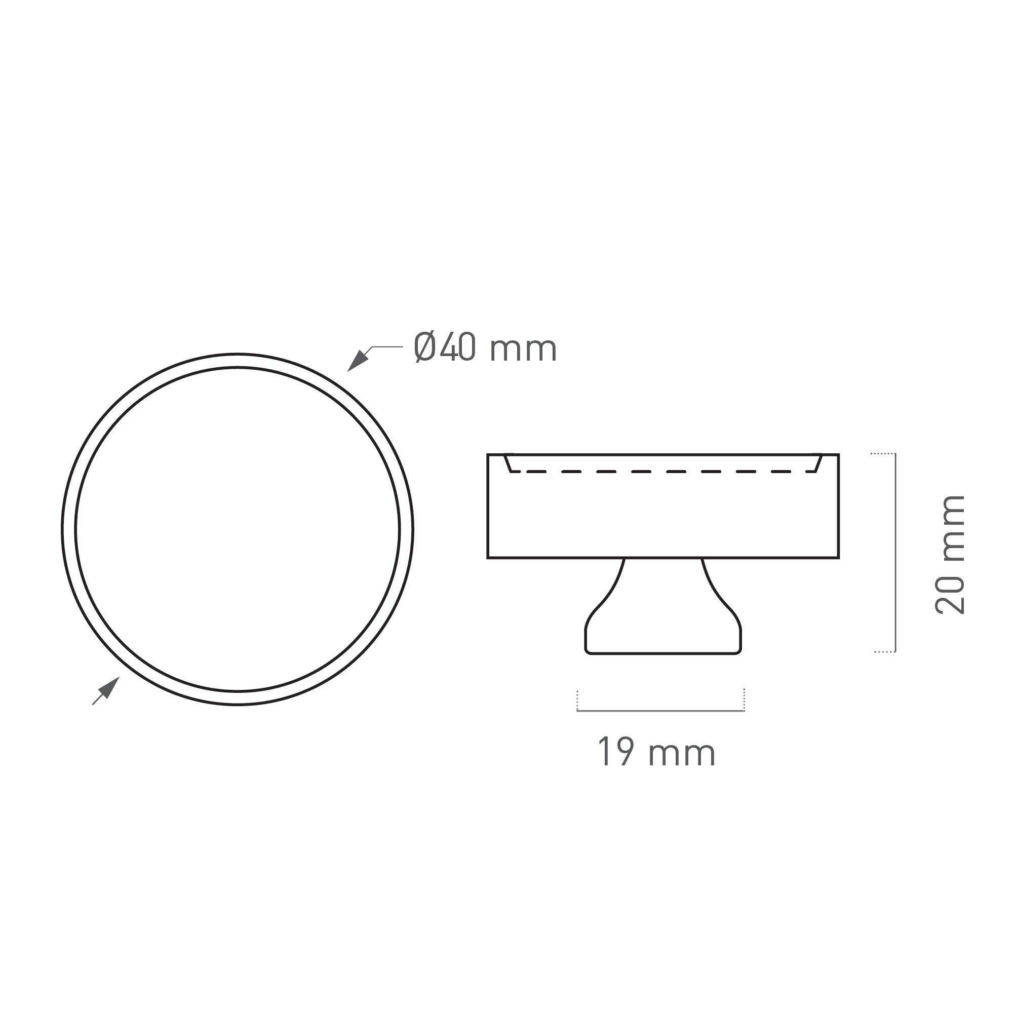 4 Puxadores para móvel latão polido 40 mm Nesu - 3