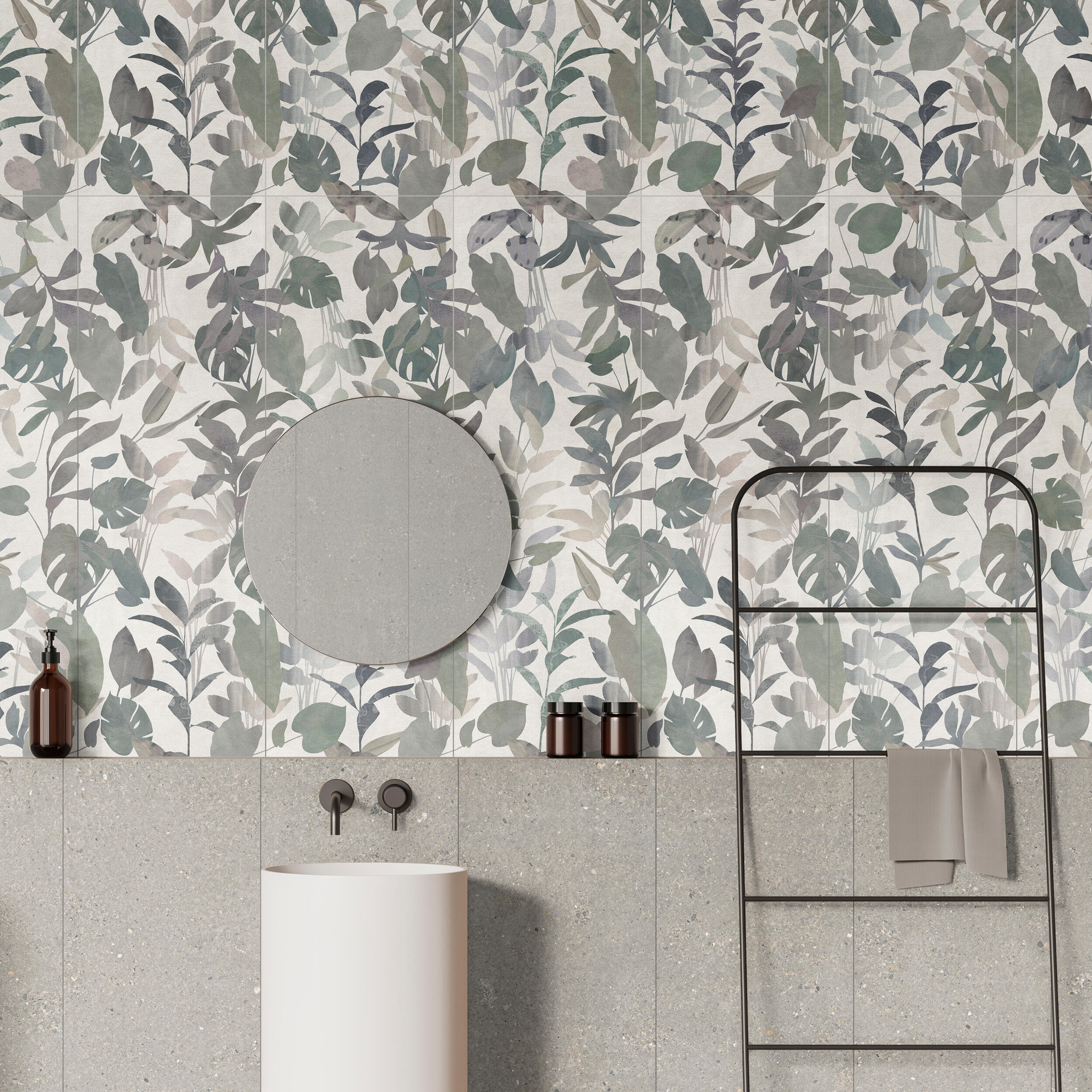 Azulejo cerámico Valeria efecto papel pintado deco 40x120 cm - 4