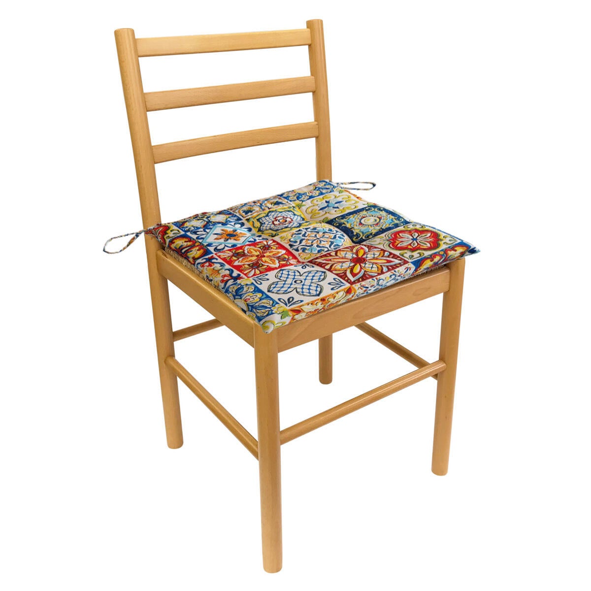 Set 4 cuscini per sedia in poliestere multicolore 40 x 40 x Sp 4 cm - 2