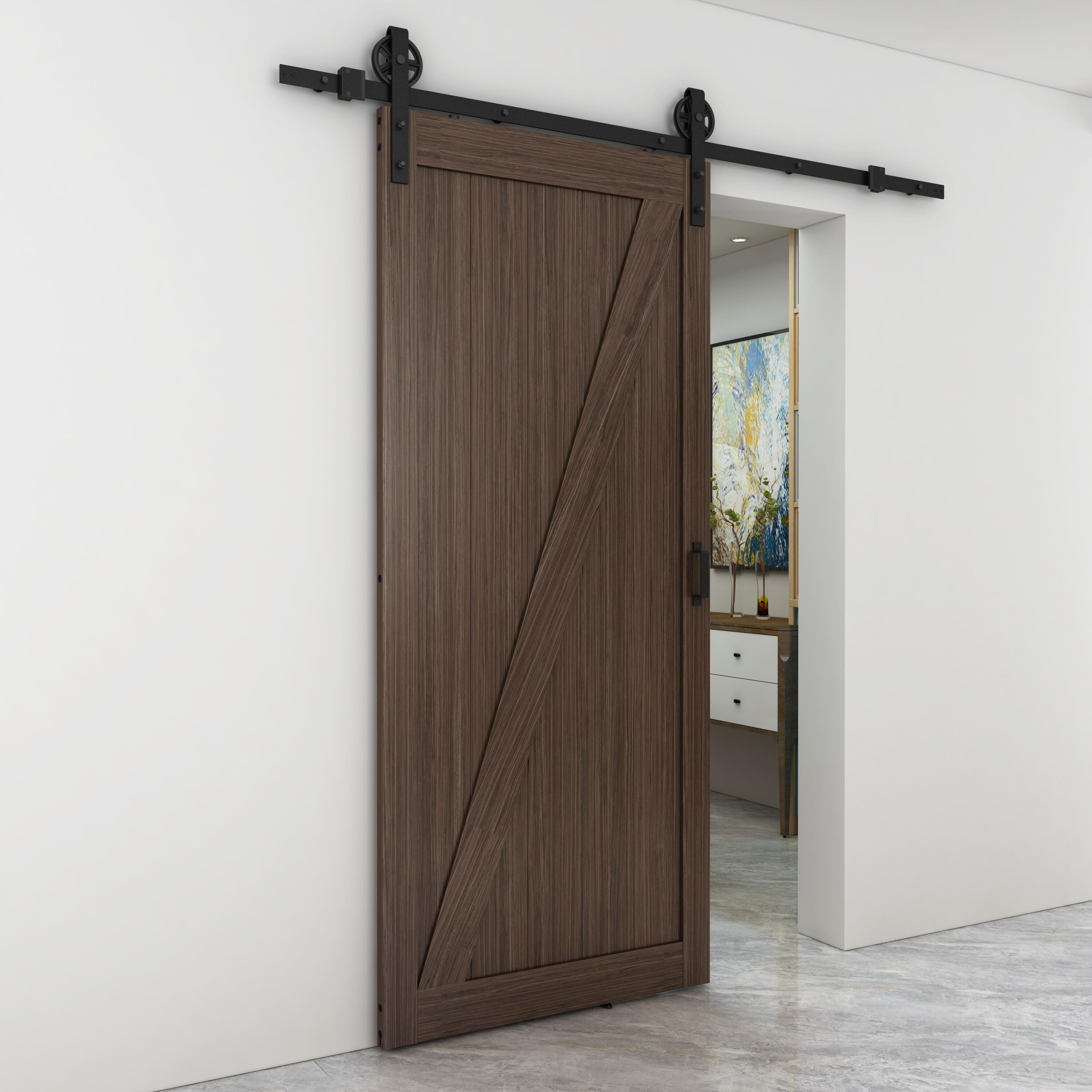 Anta per porta scorrevole Zion in mdf noce L 96 x H 215 cm sp.35 mm reversibile - 2