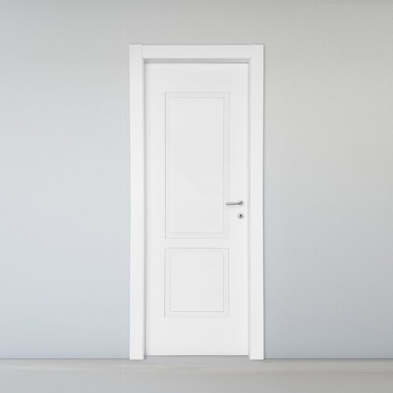 Porta interna a battente Twin in MDF colore bianco, L 80 x H 210 cm, apertura a sinistra