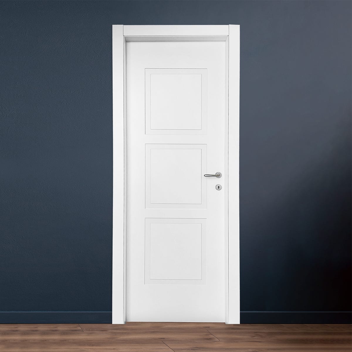 Porta Interna A Battente In Legno L 90 X H 210 Cm Bianca Spingere A porta-interna-a-battente-in-legno-l-90-x-h-210-cm-bianca-spingere-a