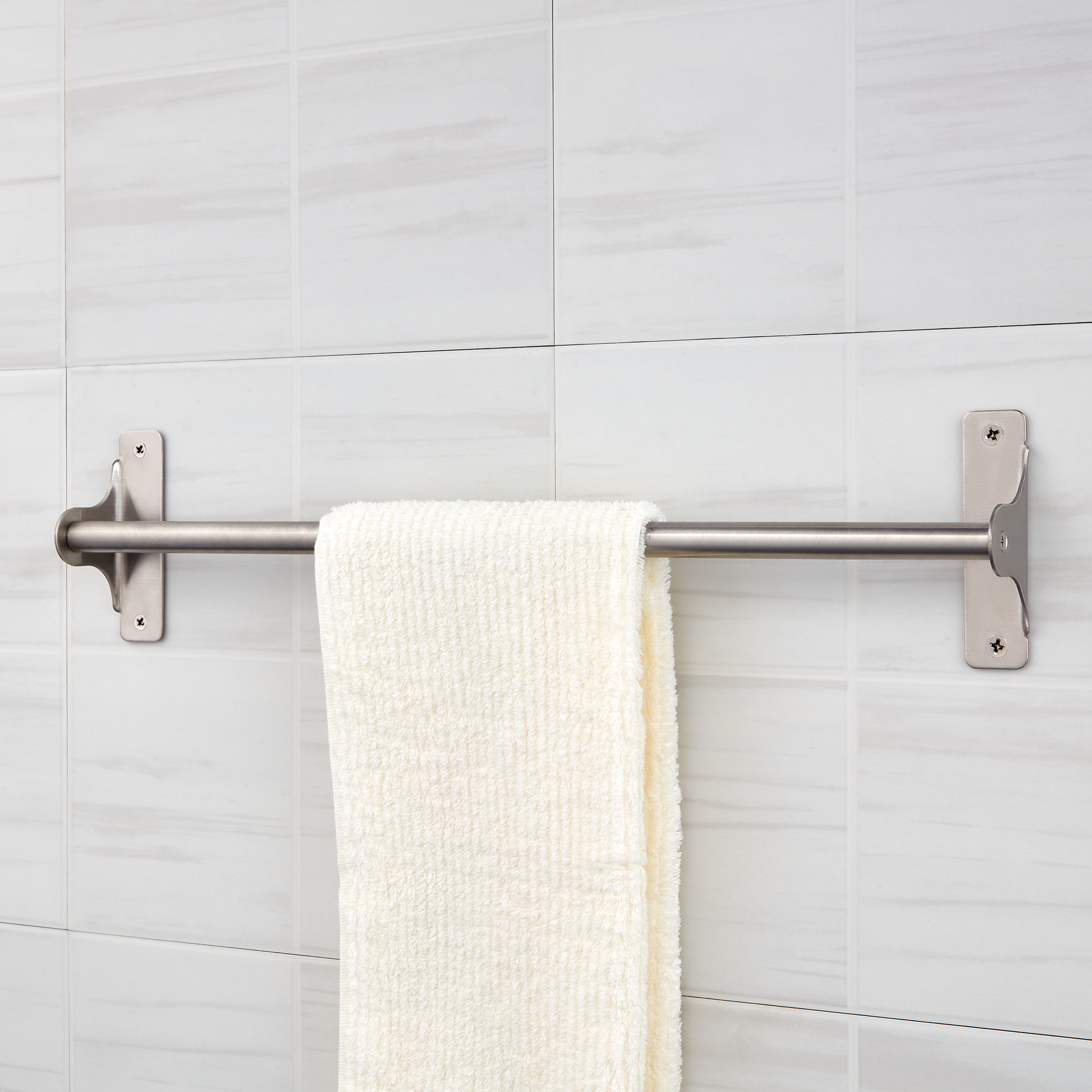 Porte-serviette barres 1 barre à visser / à monter argent Loft - 2