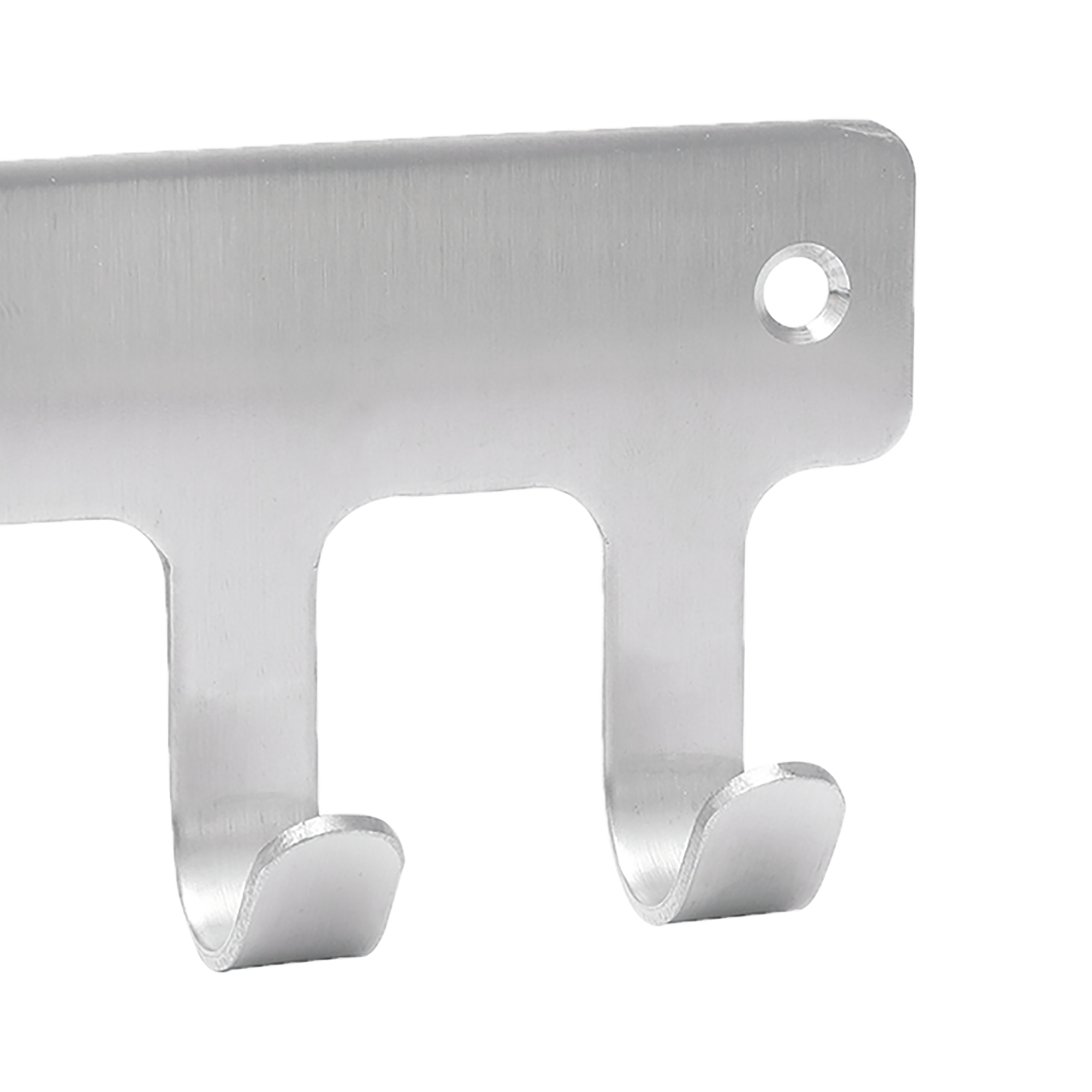 Perchero de pared Loft acero inoxidable gris  con 3 ganchos - 5