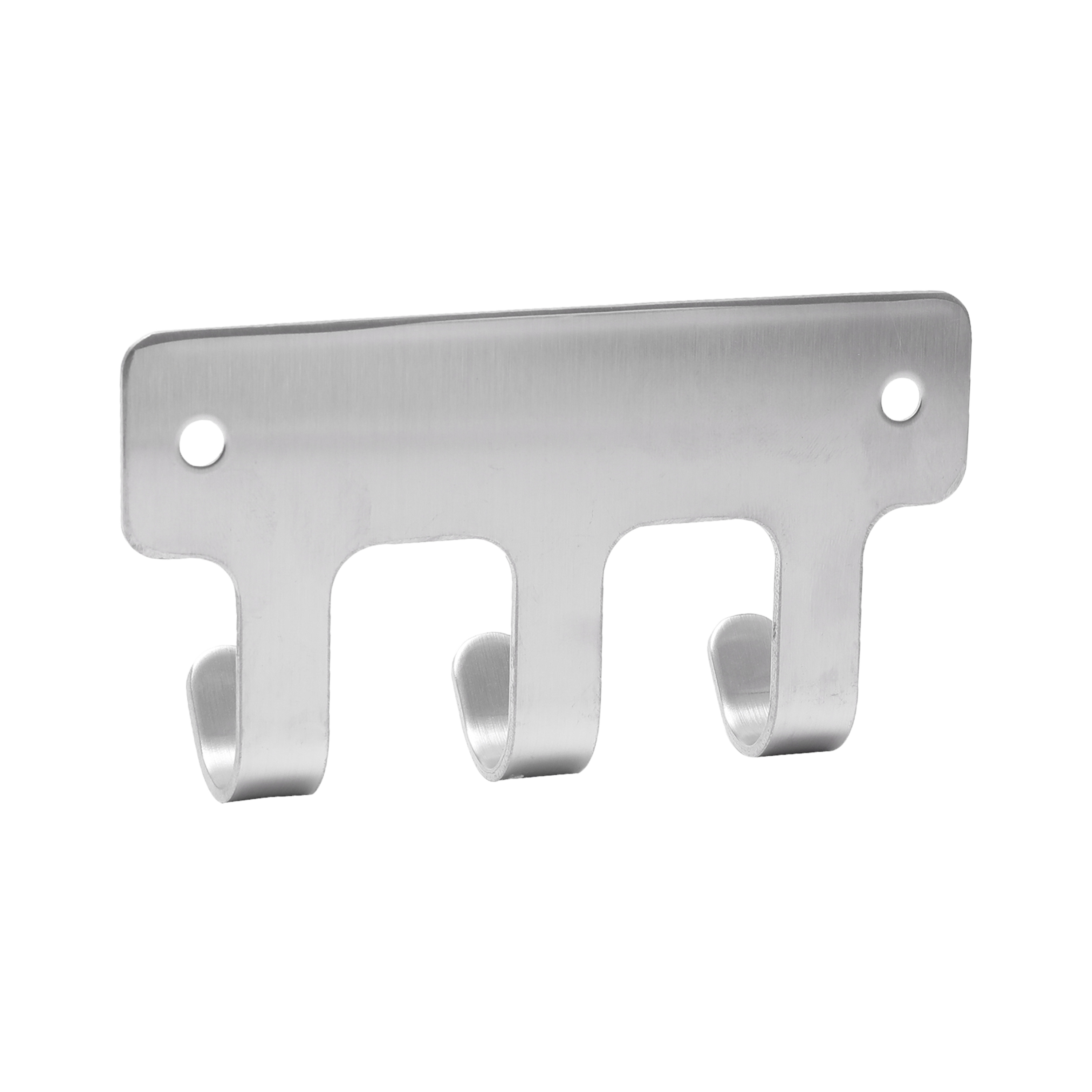 Perchero de pared Loft acero inoxidable gris  con 3 ganchos - 6