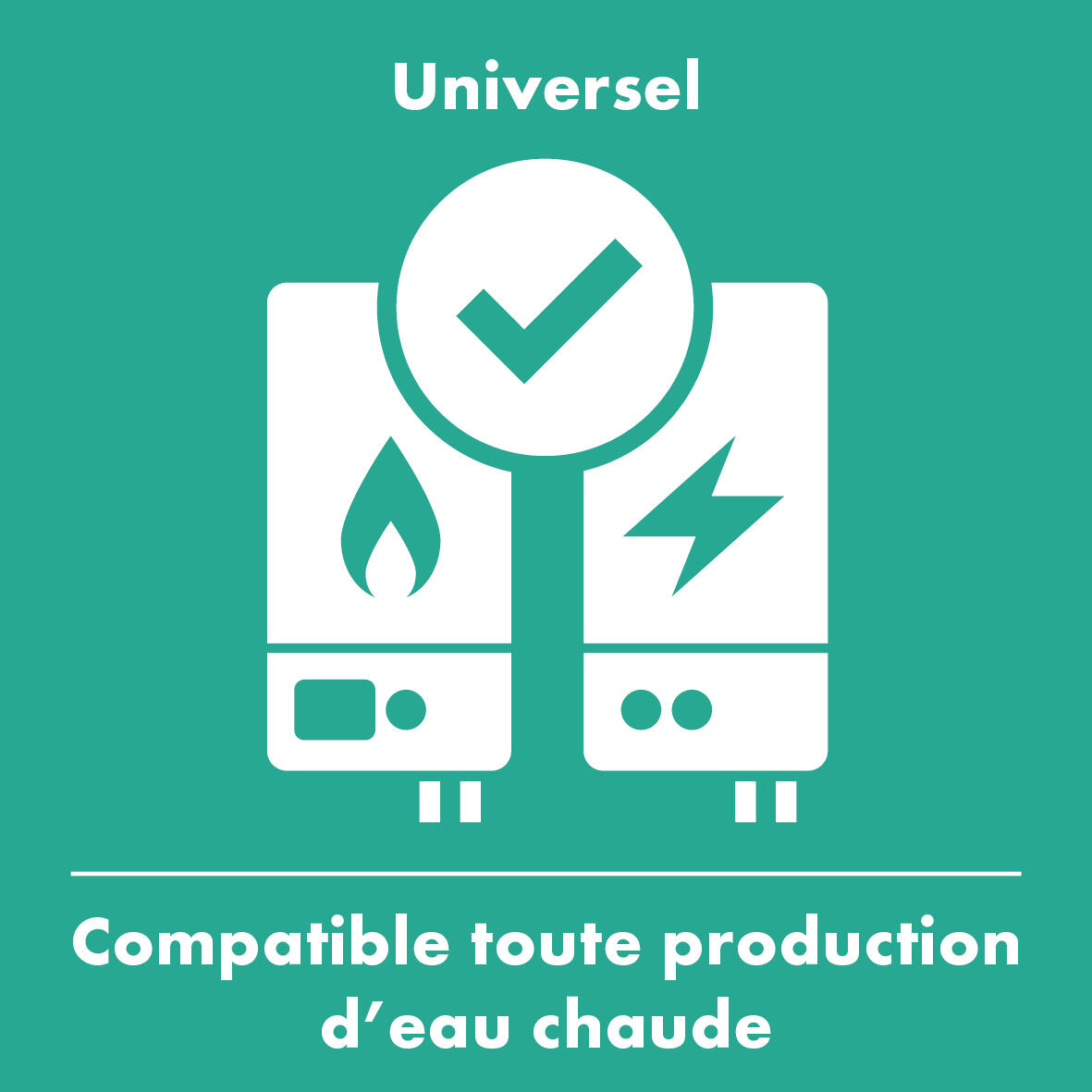 Mitigeur de cuisine universel, compatible avec toute production d'eau chaude - 6