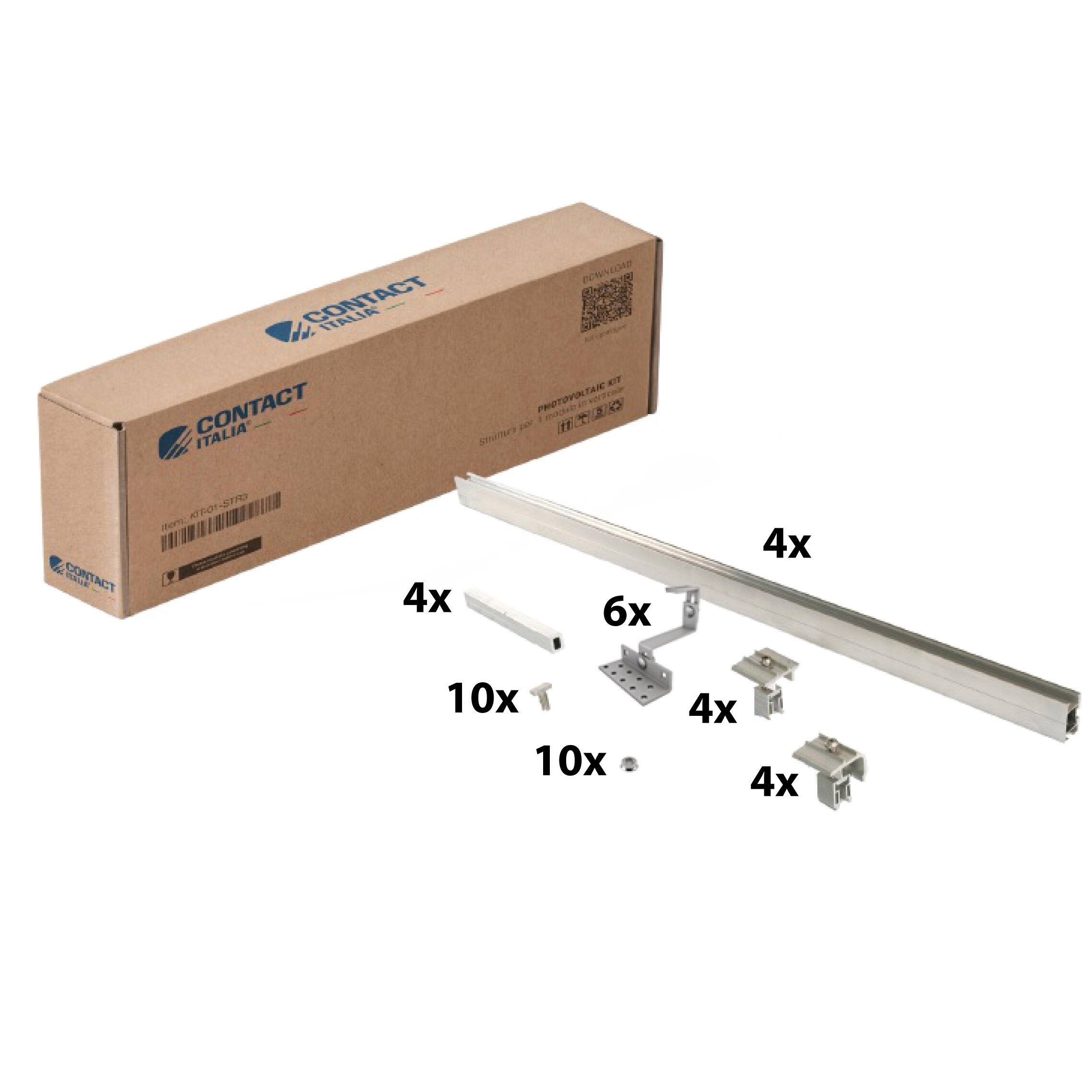 Kit Supporto Per Pannelli Solari In Alluminio Per Tetti Piani - Staffe Di Montaggio Da 20 Cm Per Lamiera, Impianto Fotovoltaico - Facile E Sicuro - 3