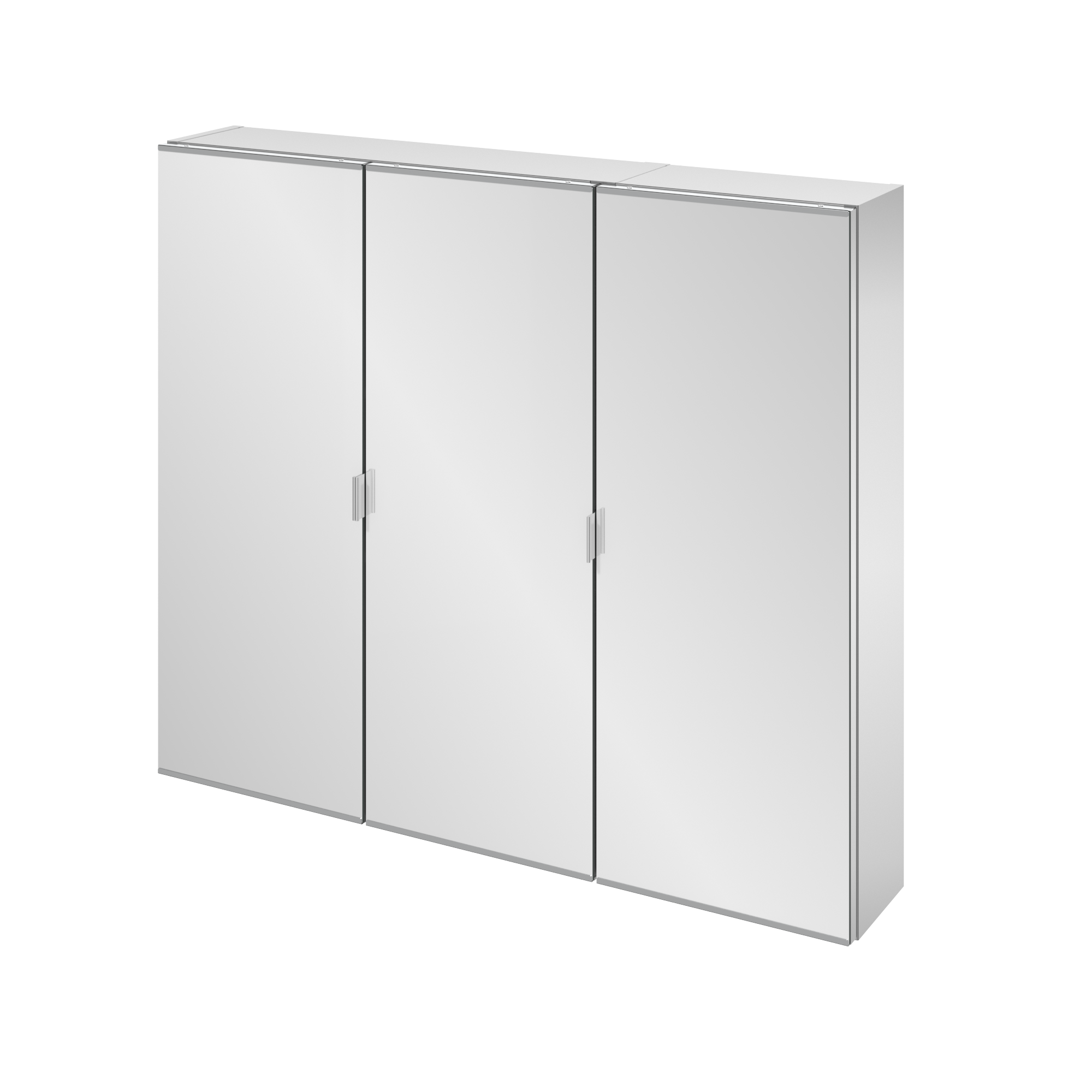 Armoire de toilette Remix, l.90 cm H.77 cm, SENSEA, chromé - 2