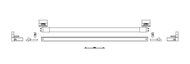 Listwa oświetleniowa T8 64 cm IP20 LED - 4