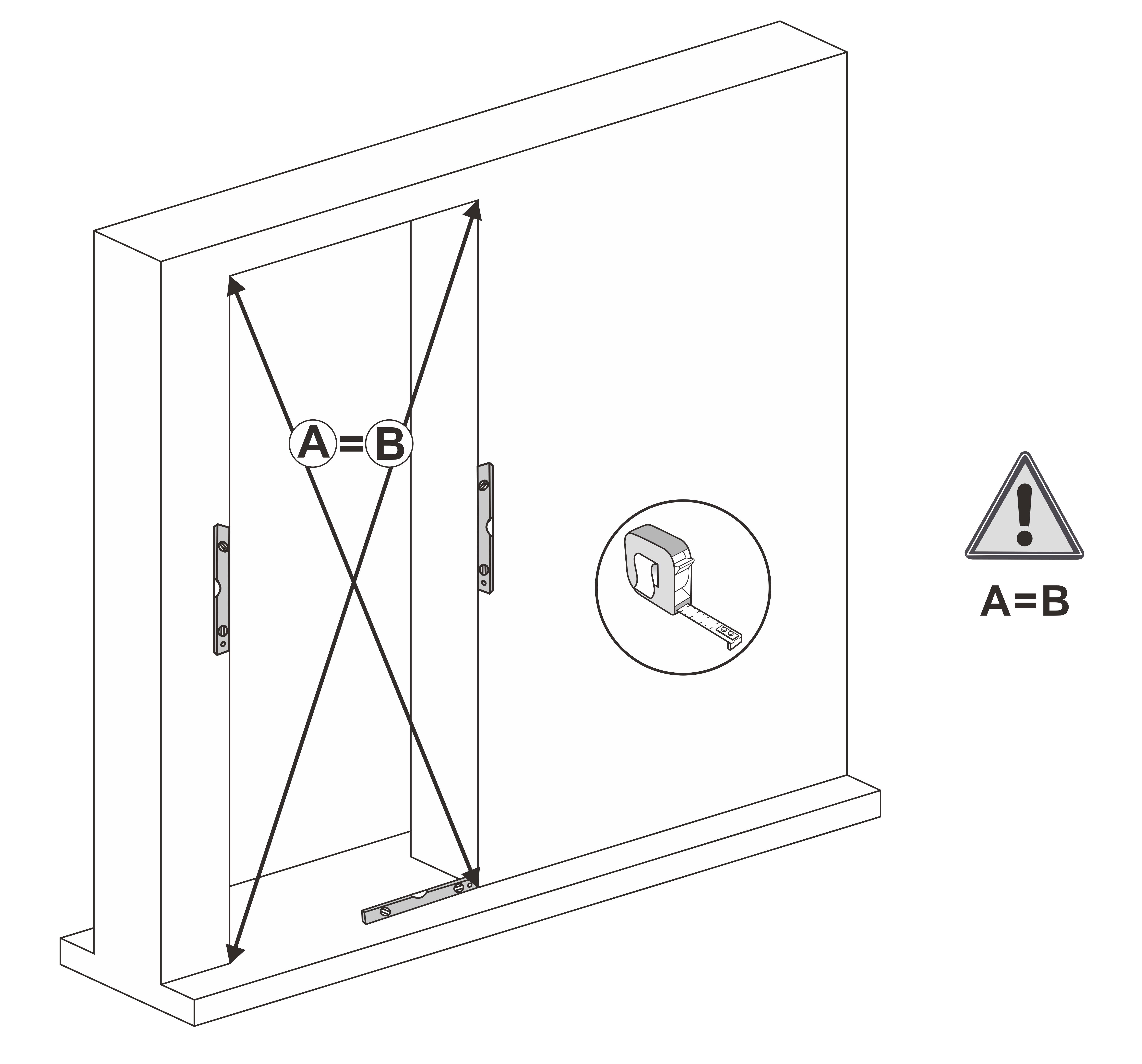 Porta scorrevole reversibile Ghost in vetro nero, L 96 x H 215 cm, con binario invisibile Ghost - 6