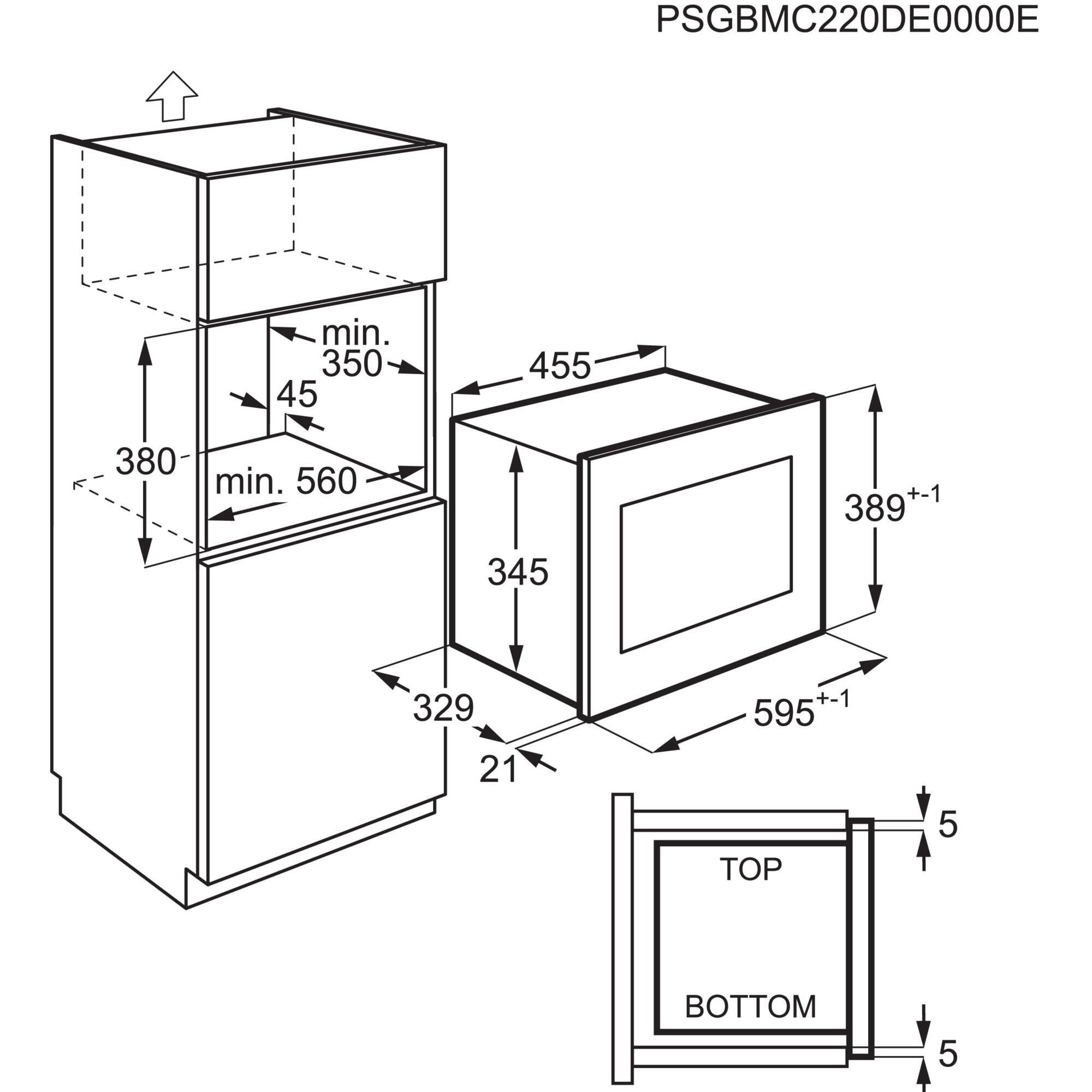 Micro-ondas de encastrar 60 cm Electrolux KMSD203MMX inox - 6