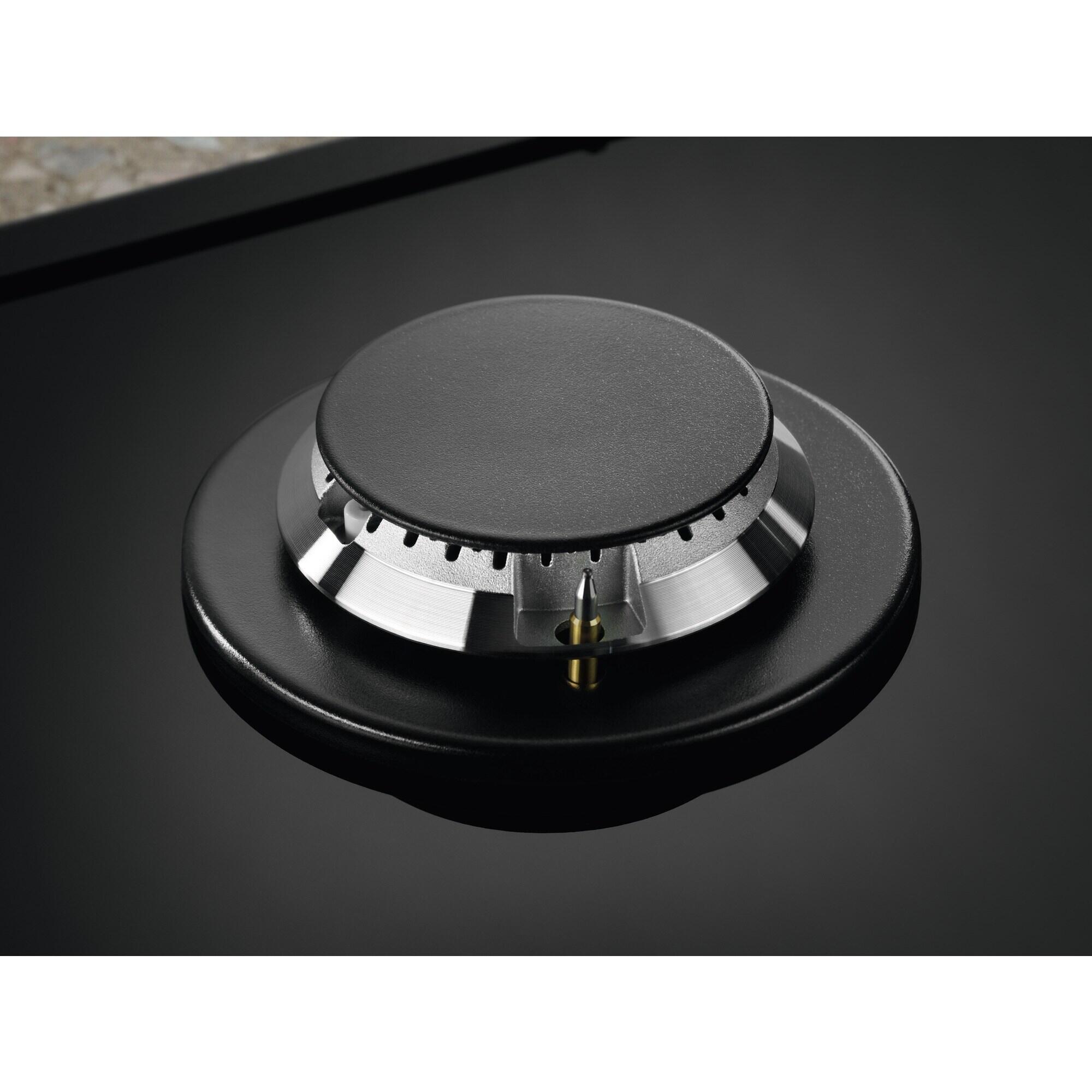 Placa a gás 60 cm 4 zonas vidro preto Electrolux KGG64362K - 2