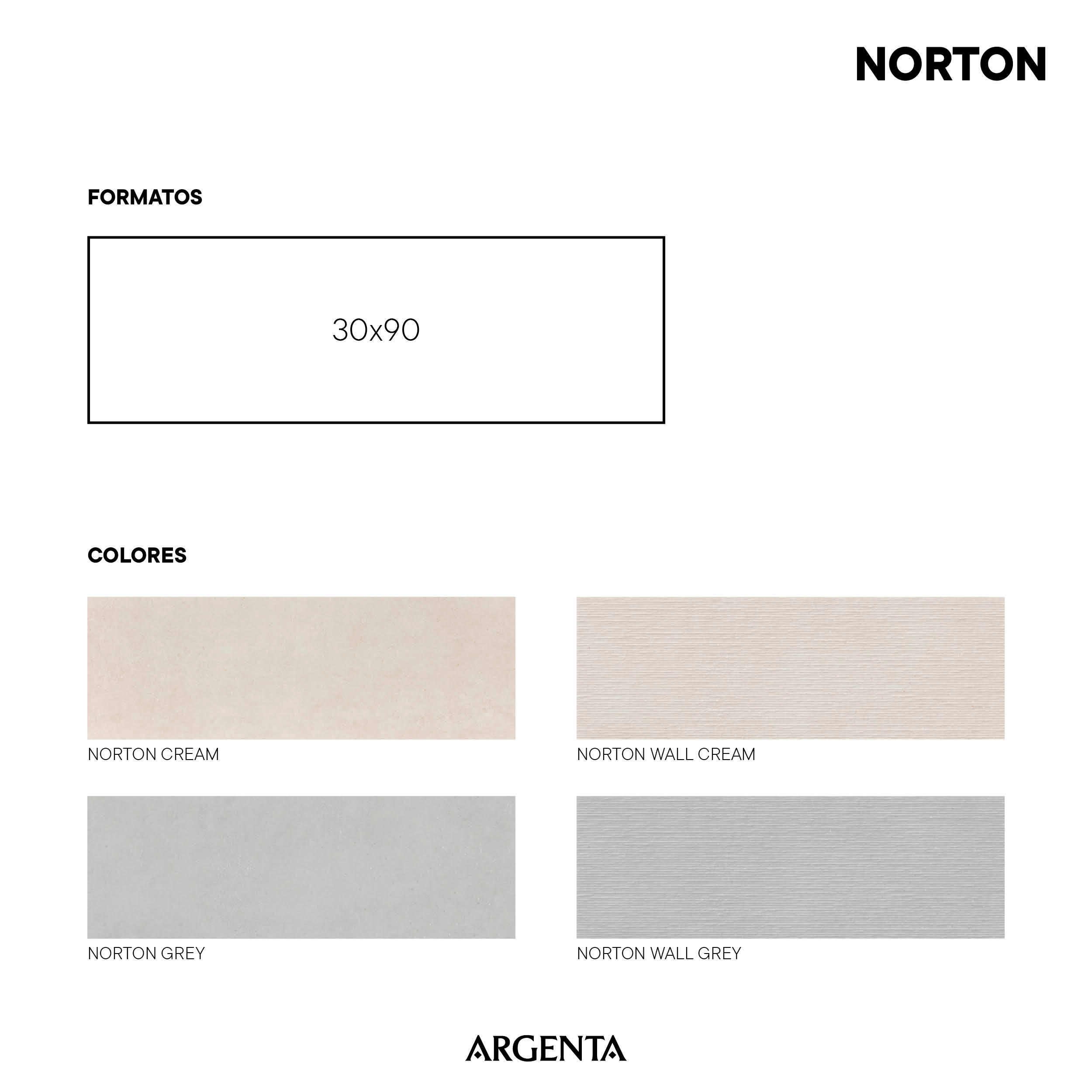 Azulejo cerámico Norton efecto piedra gris 30x90 cm - 8