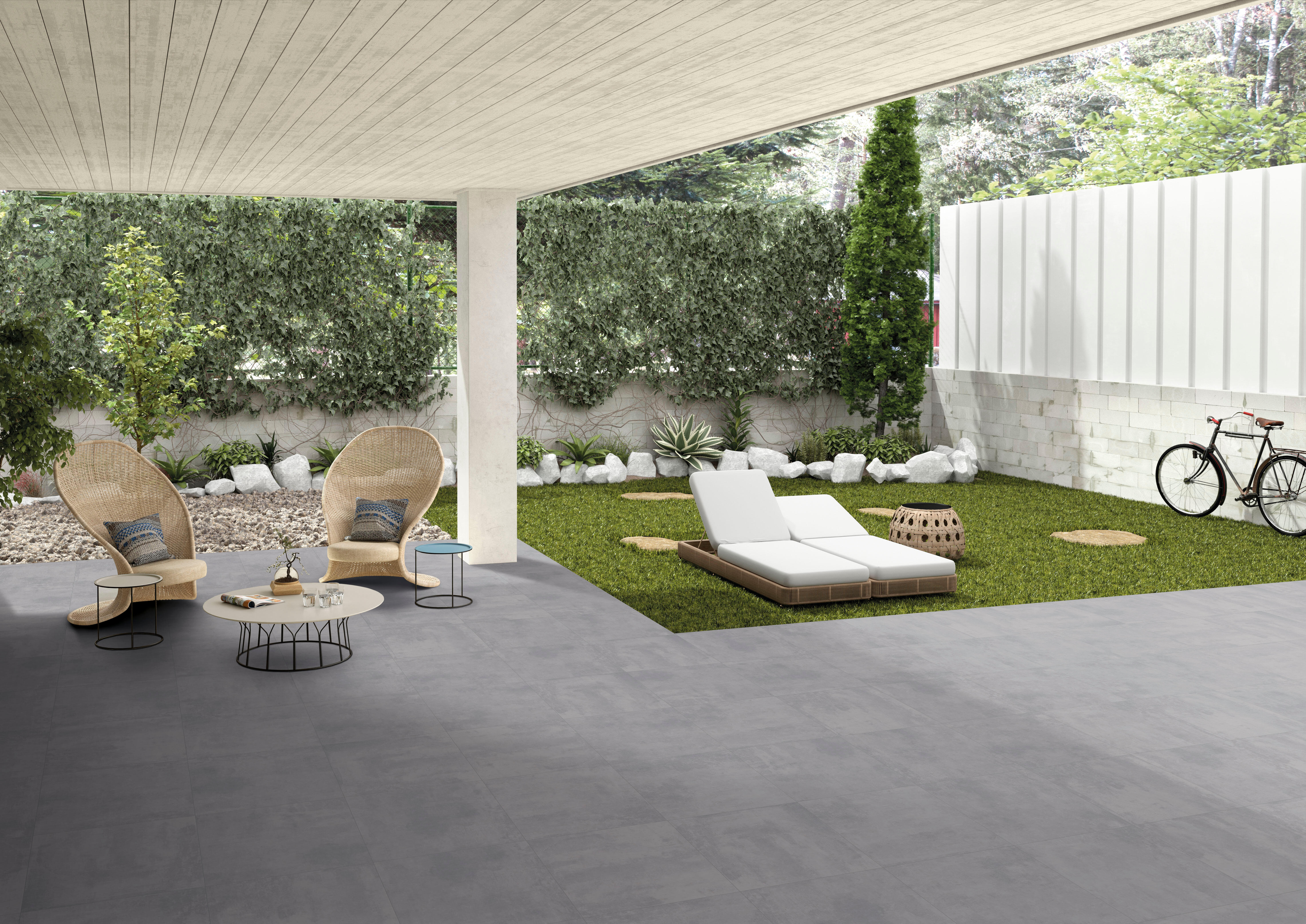 Carrelage sol extérieur effet béton gris Bristol l.45 x L.45 cm STN CERAMICA - 4