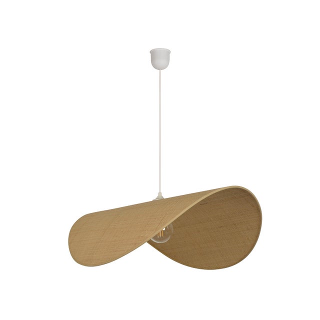 Suspension Capeline raphia, beige, Diam.78 cm, E27