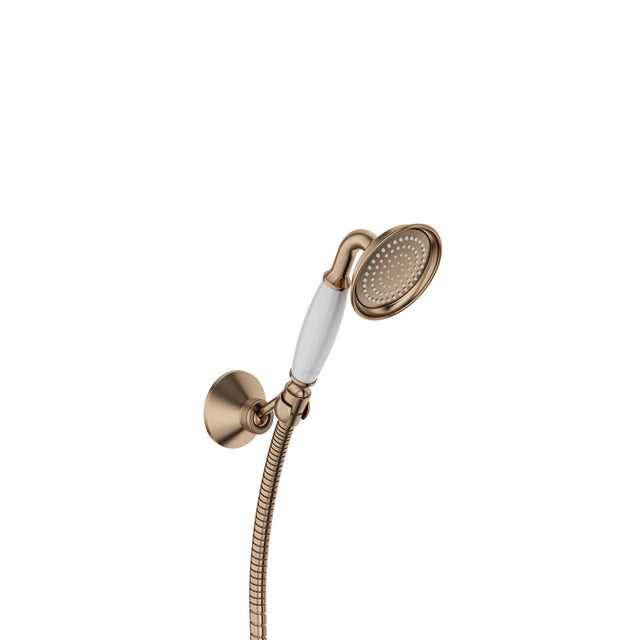 Trio (pommeau, flexible, support de douche) 1 jet, bronze, Louise, JACOB DELAFON