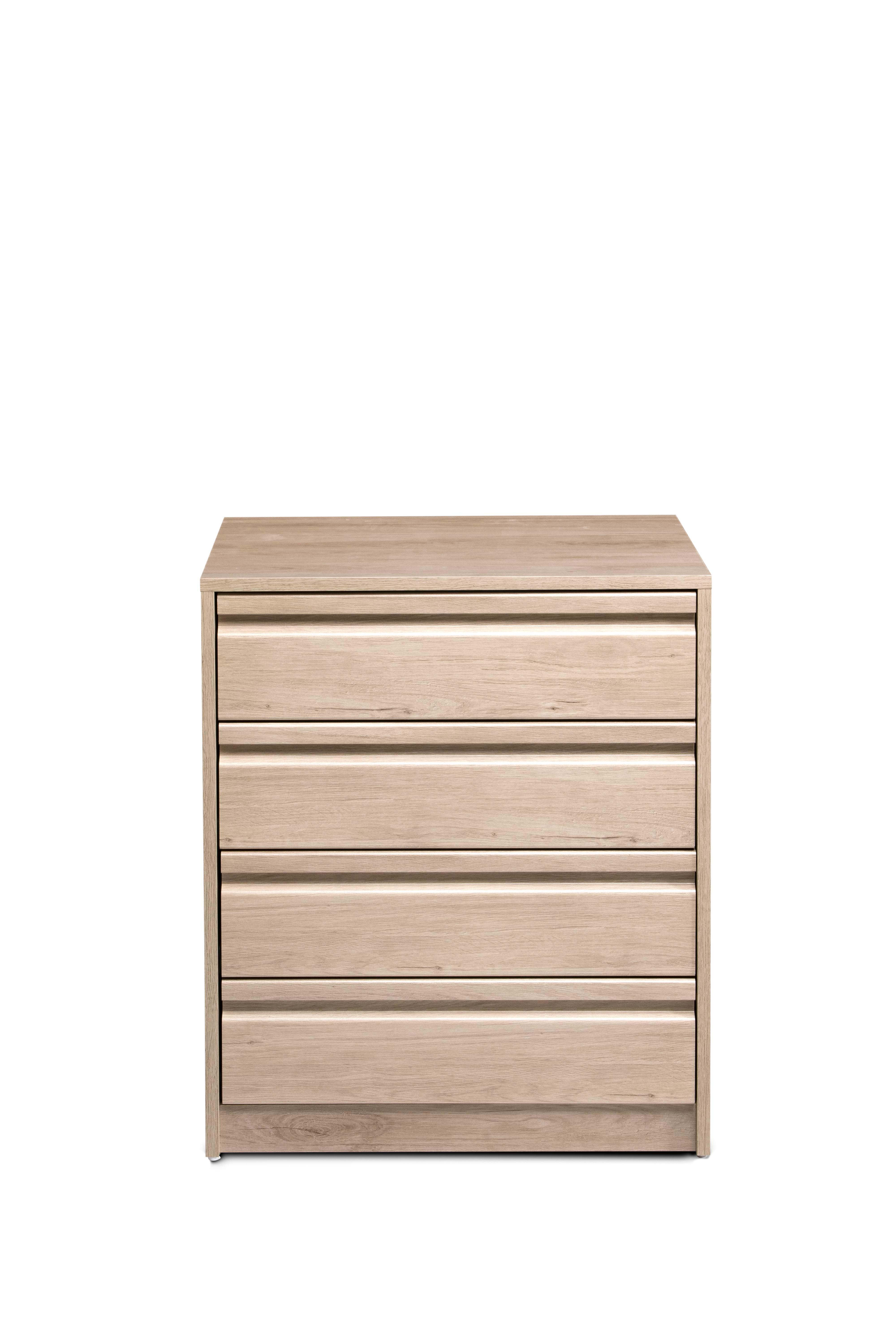 Cajonera montada One con 4 cajones de 50x72x45 cm roble - 4