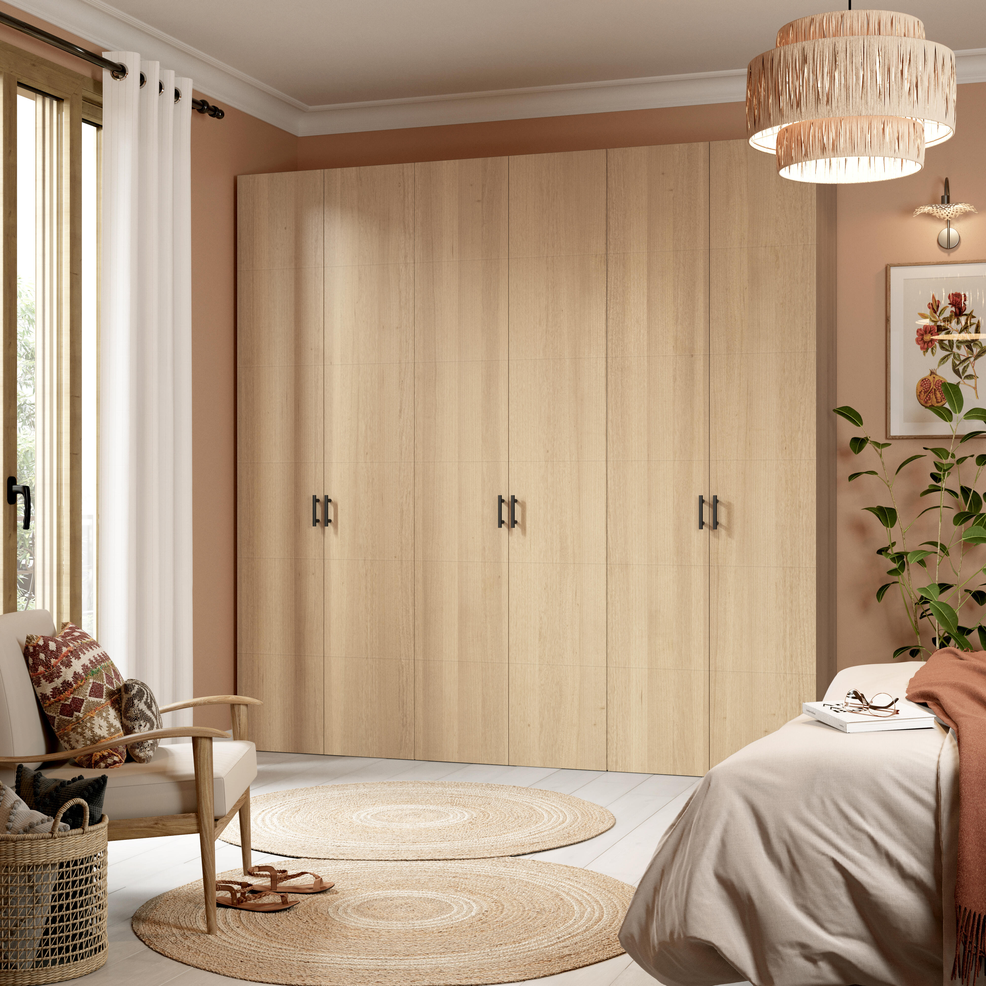 Porta roupeiro de bater 39,7X230,1 cm carvalho Evo'm Venus - 7