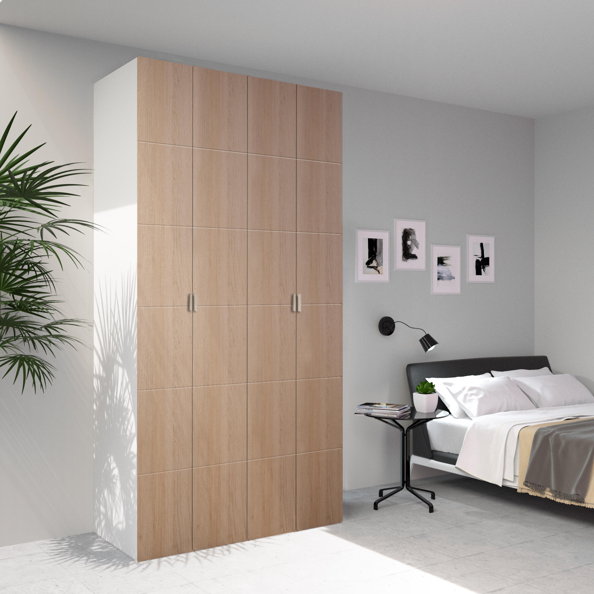 Porta roupeiro de bater 39,7X230,1 cm carvalho Evo'm Venus - 2