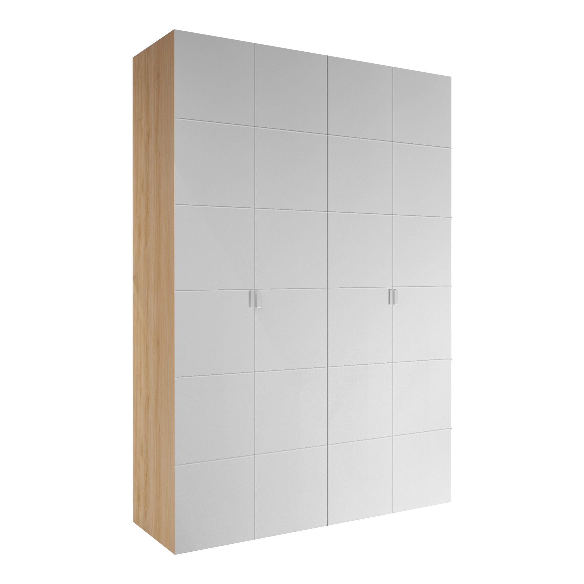 Armario ropero puerta abatible spaceo home lucerna blanco 160x240x60 cm